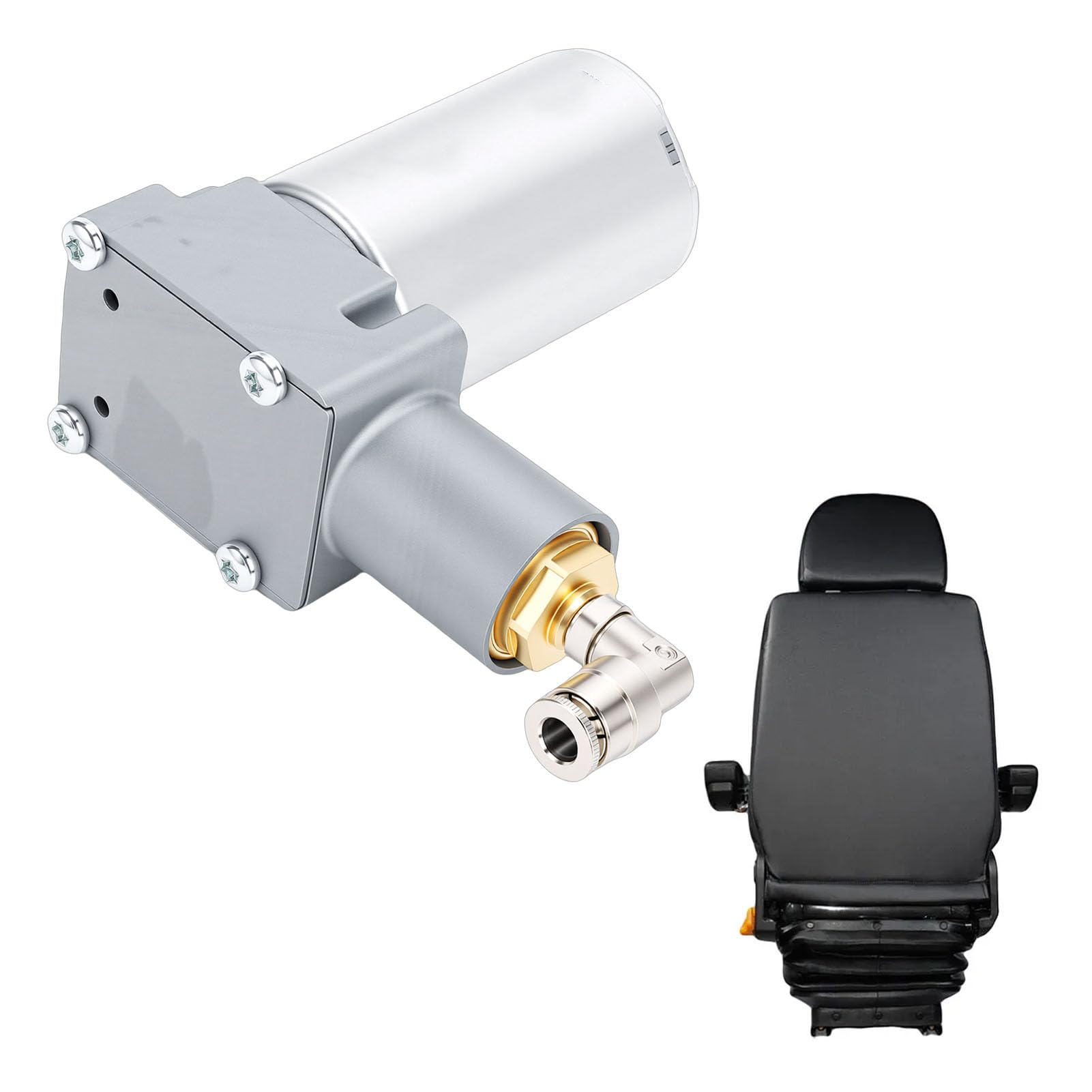 Dpofirs Compressore per Sedili Pneumatici, Compressore per Sedili a Sospensione Pneumatica da 24 V per di Conducente e Camion con Motore in Metallo Resistente e Funzionamento a Bassa rumorosità