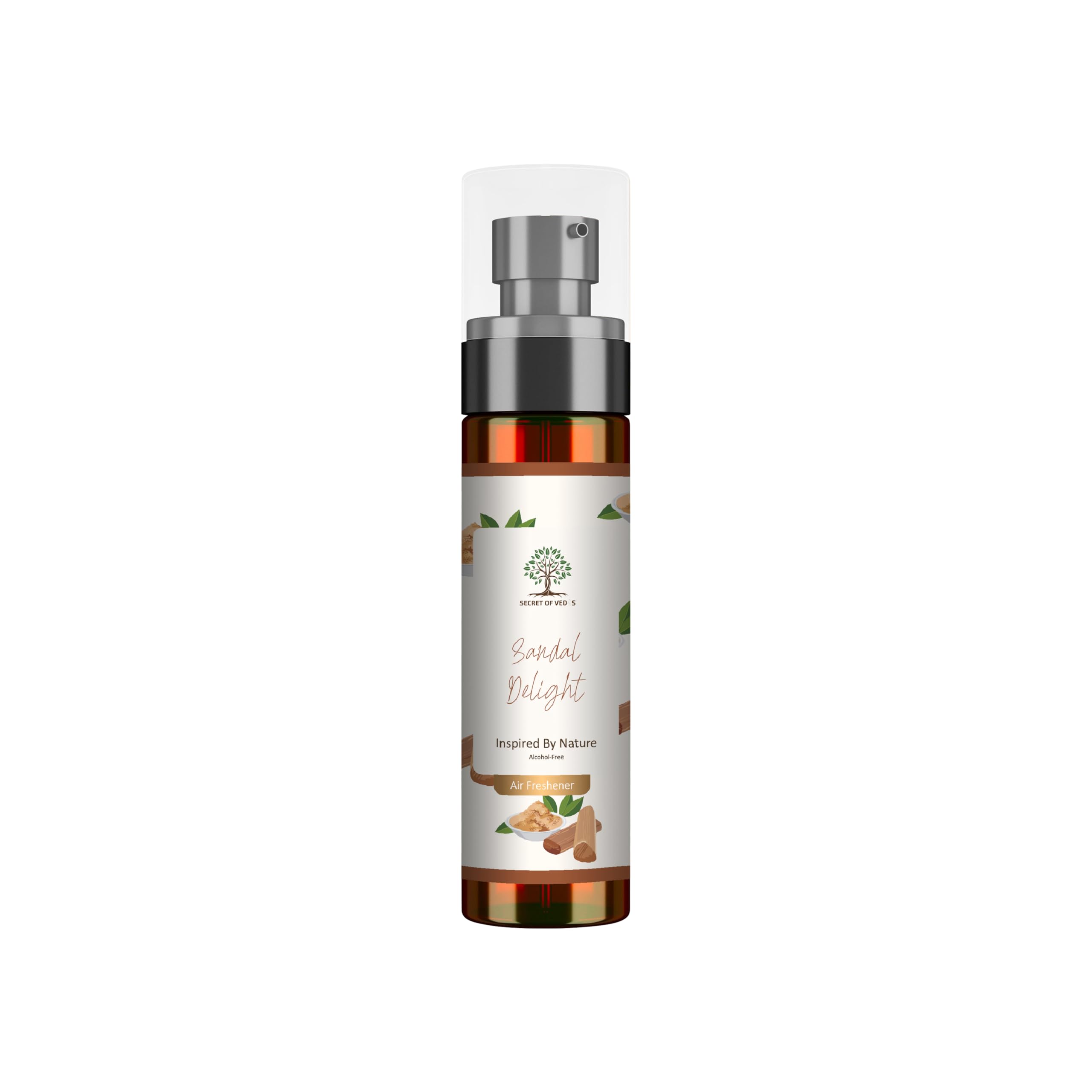 Premium Sandal Delight Air freshener Room Spray 100ml Long Lasting Sandalwood Air Freshener & Odour Neutraliser, Luxury Home Fragrance Mist for Living Room, Bathroom & Office