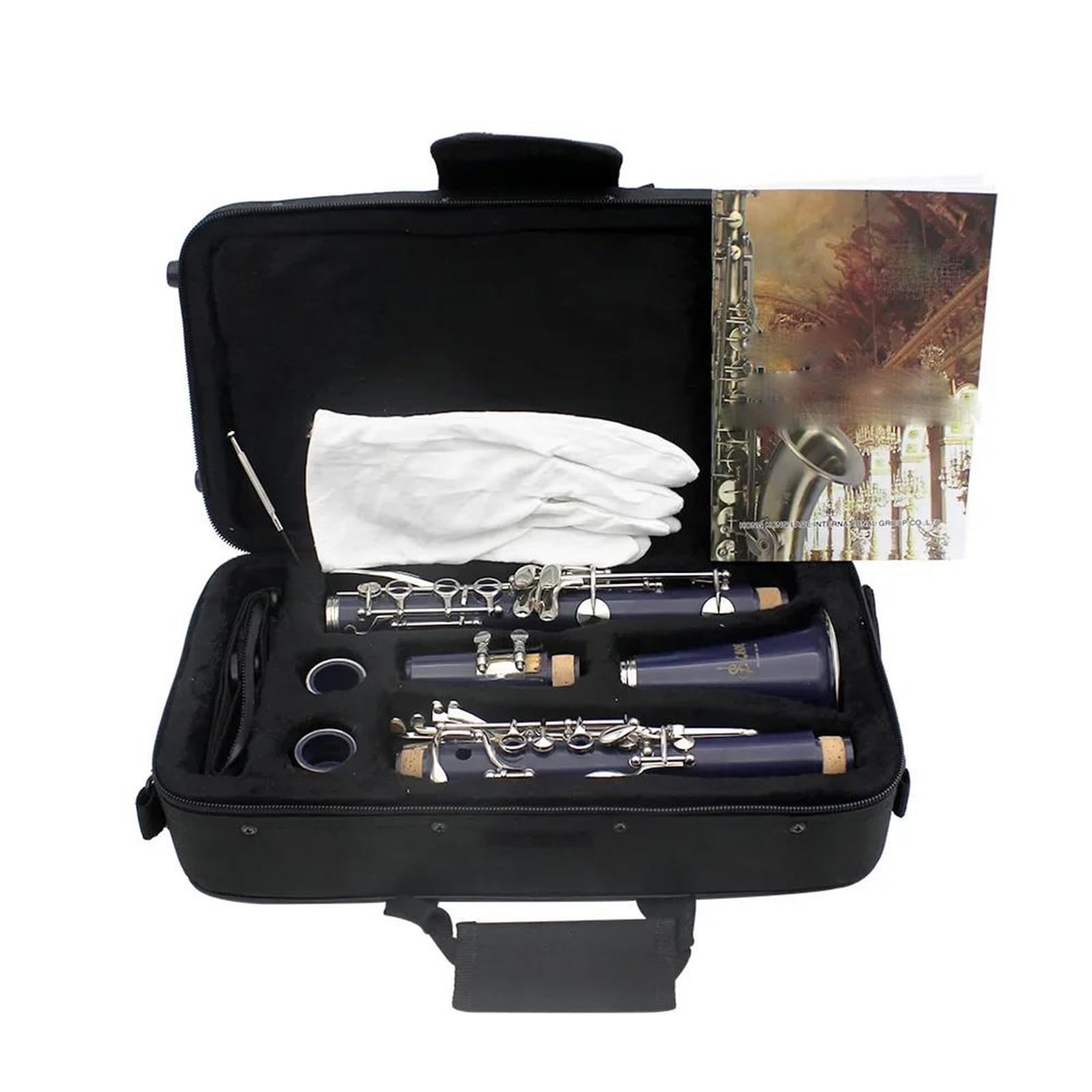 Clarinete Sib 17 Teclas 6 Anillos Clarinete | Negro profesional con kit de accesorios