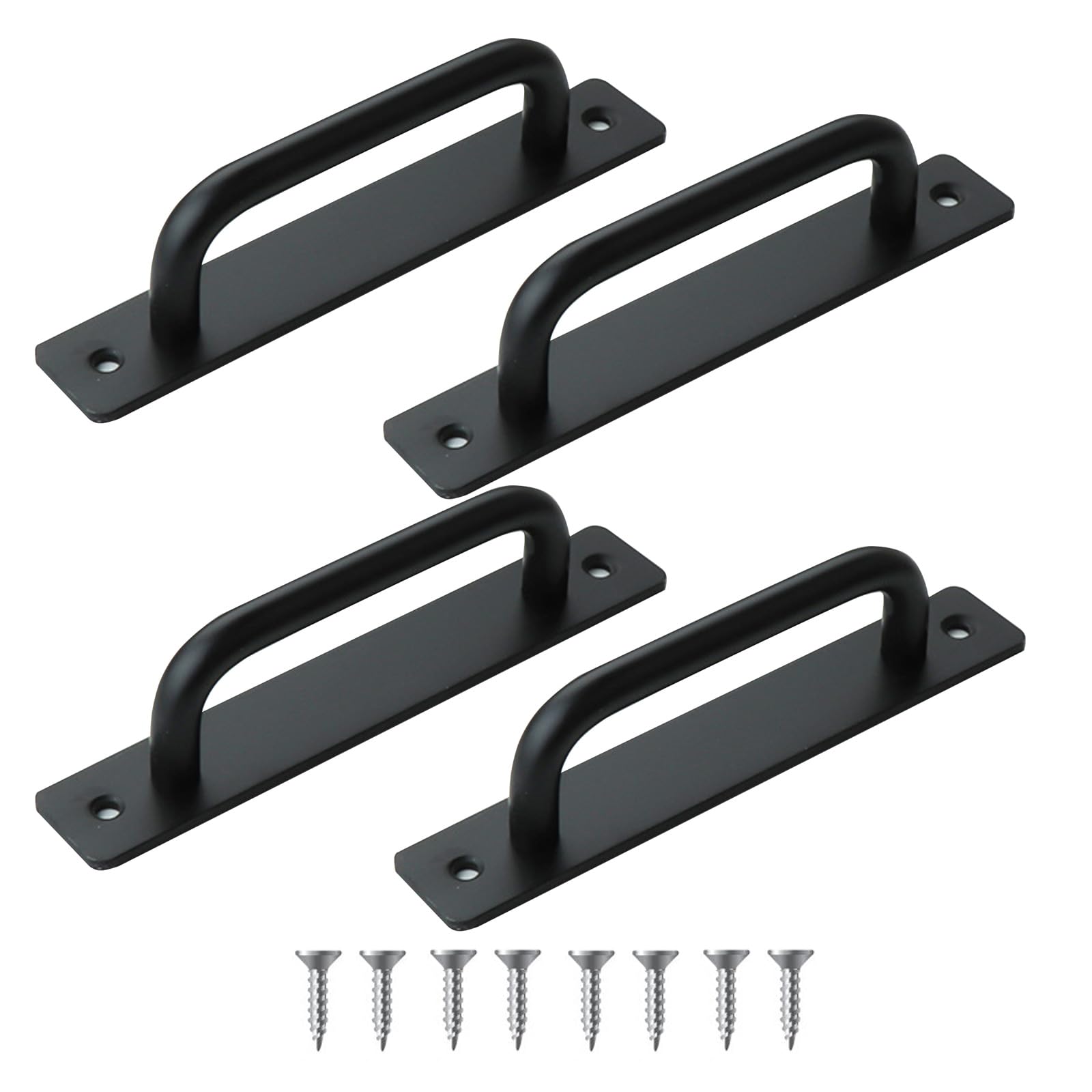 Cabinet Door Handles - 5.8 In Solid Sliding Barn Door Handles, Pull Handle Suitable for Wardrobes, Cabinets, Drawers, Shoe Cabinets, Bookcases, Toilets, Balconies, Closets, Garages, Barn Doors, etc.