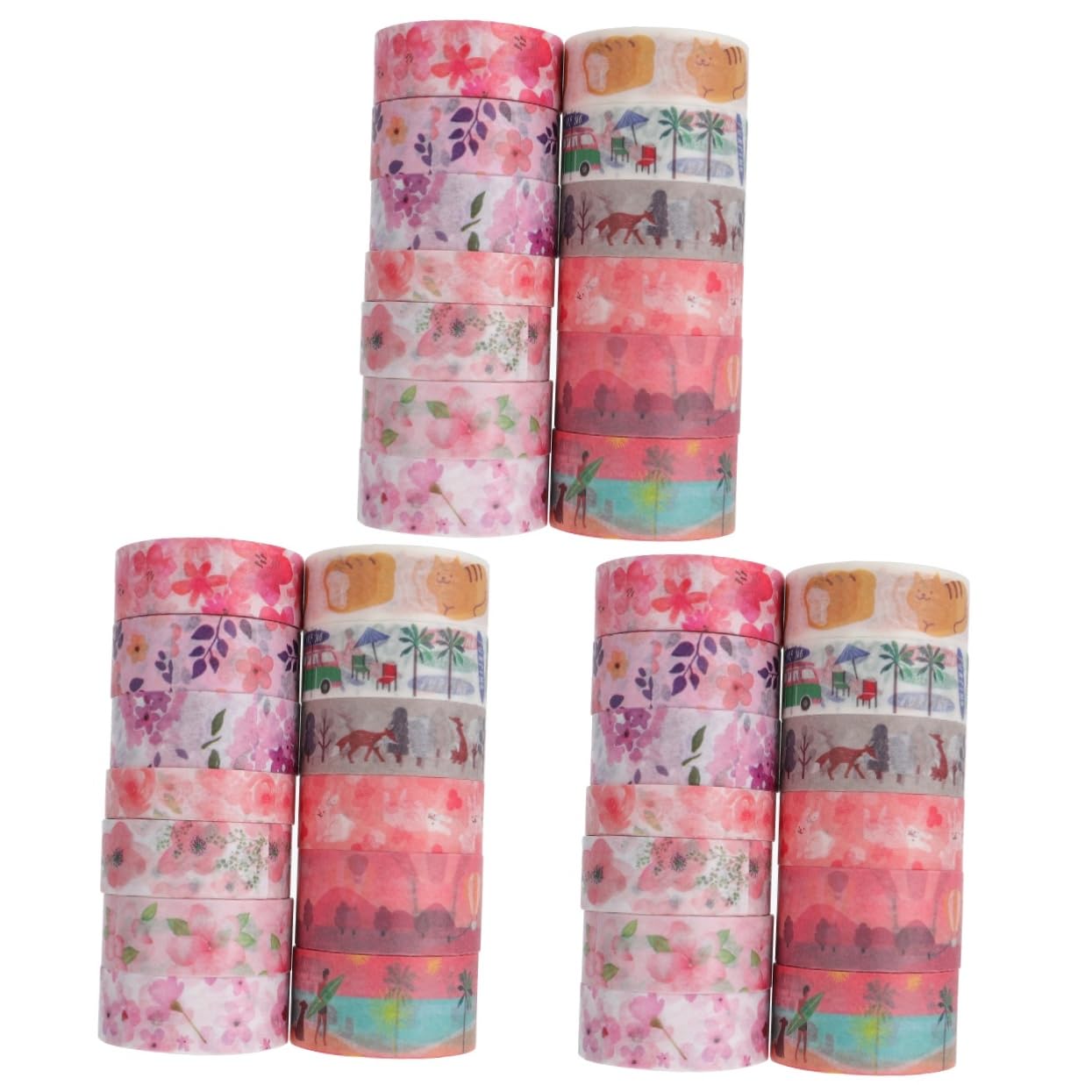 NUOBESTY 39rollen Washi Tape Set Dekorative Klebebänder Für Scrapbooking Und Journaling Leicht Reißbar Für Kreative Bastelprojekte