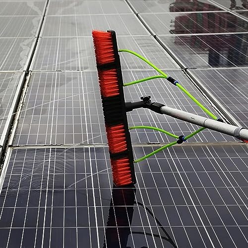 Brosse de nettoyage pour vitres télescopique alimentée en eau avec perche rétractable - 3