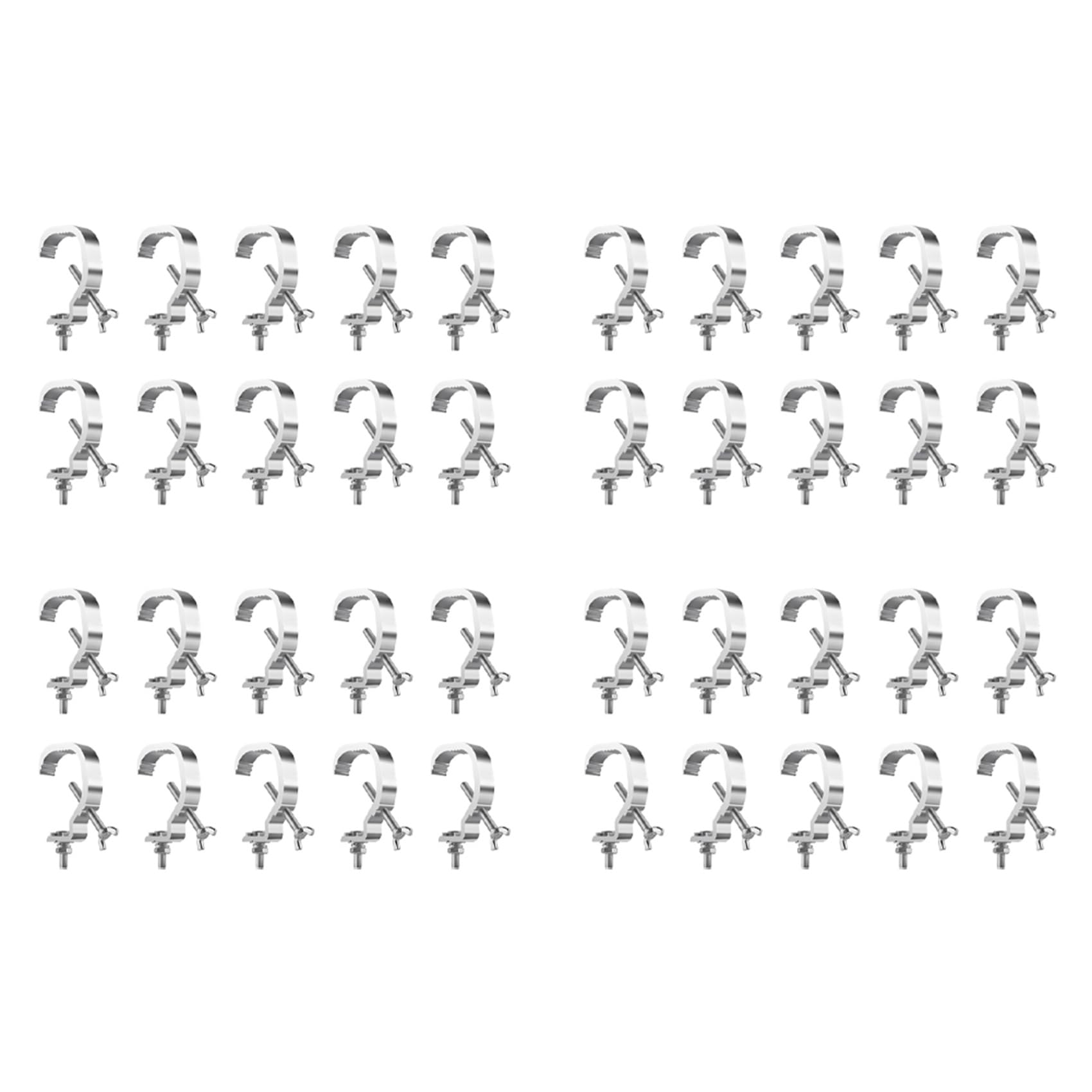 Hfgdnchva Light Truss C Clamp 1.18-2 Inch,40 Pack Stage S Truss Clamps,Fit For 30-50Mm Od Tube, Load 55Lb C Clamp For Dj Ing