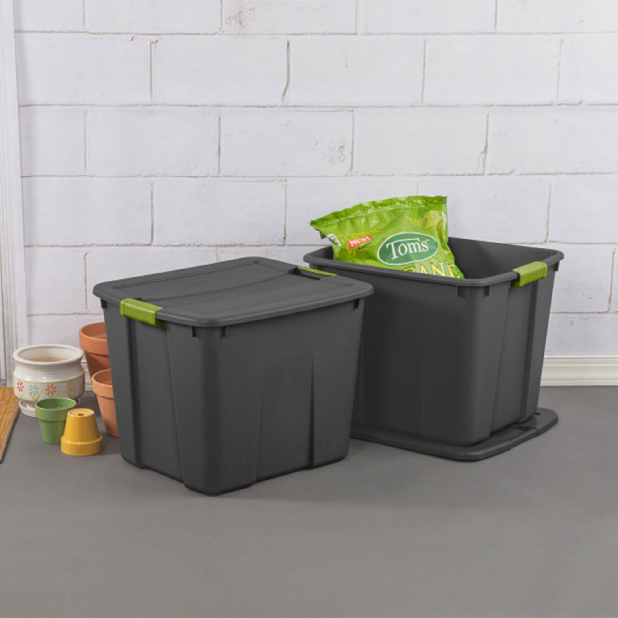 20 Gallon Storage Tote With Latching Lid 20gal Latching Storage