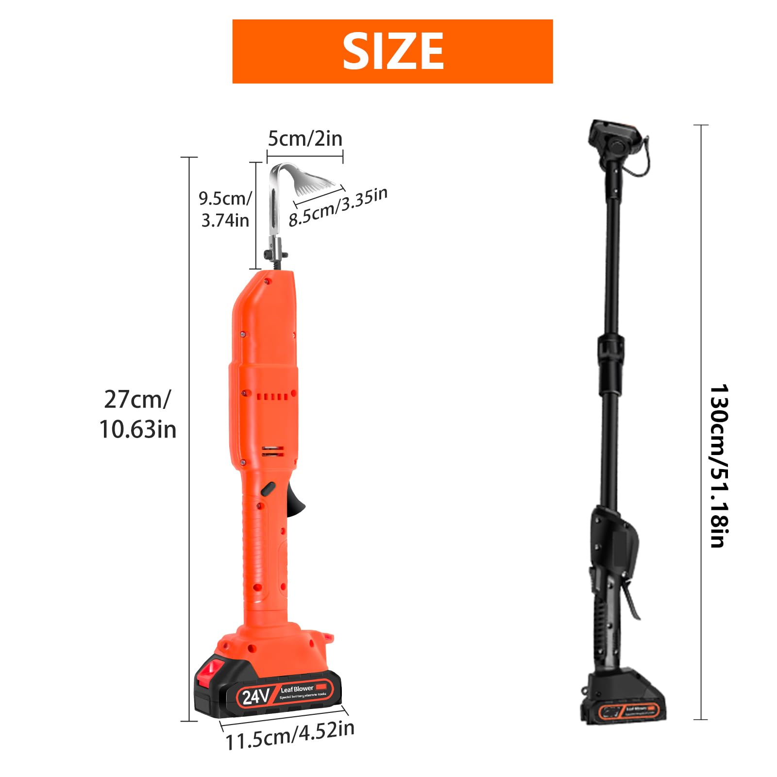 Zappetta da Giardino 24V Motorizzata A Batteria, Rastrello per Erbacce E Zappa da Giardino, 2500 giri/min Zappa Elettrica Portatile Con Asta di Prolunga per Diserbare Allentare Terreno