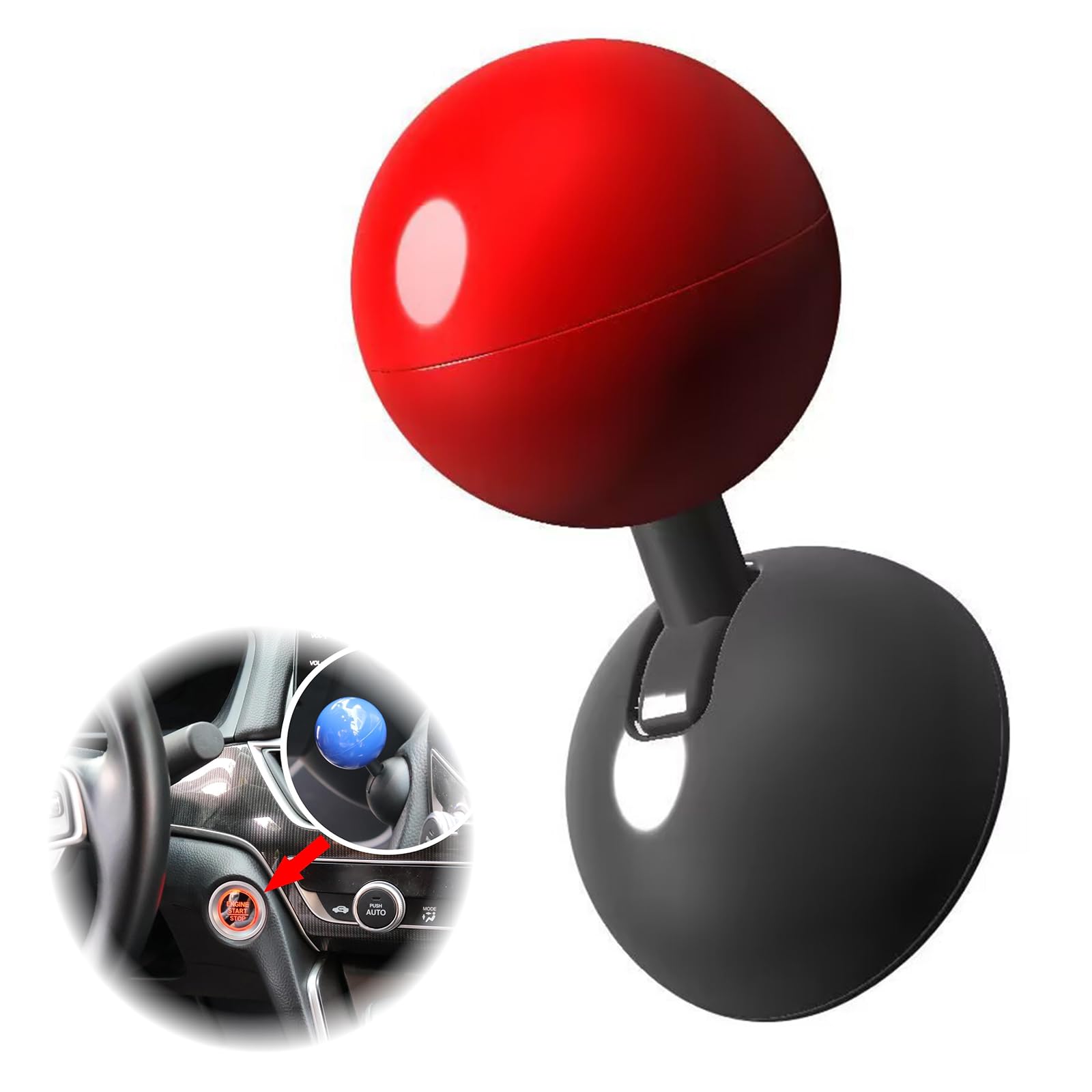 MAEXUSのレッド魔力スタートボタンカバーで車内美を極める！