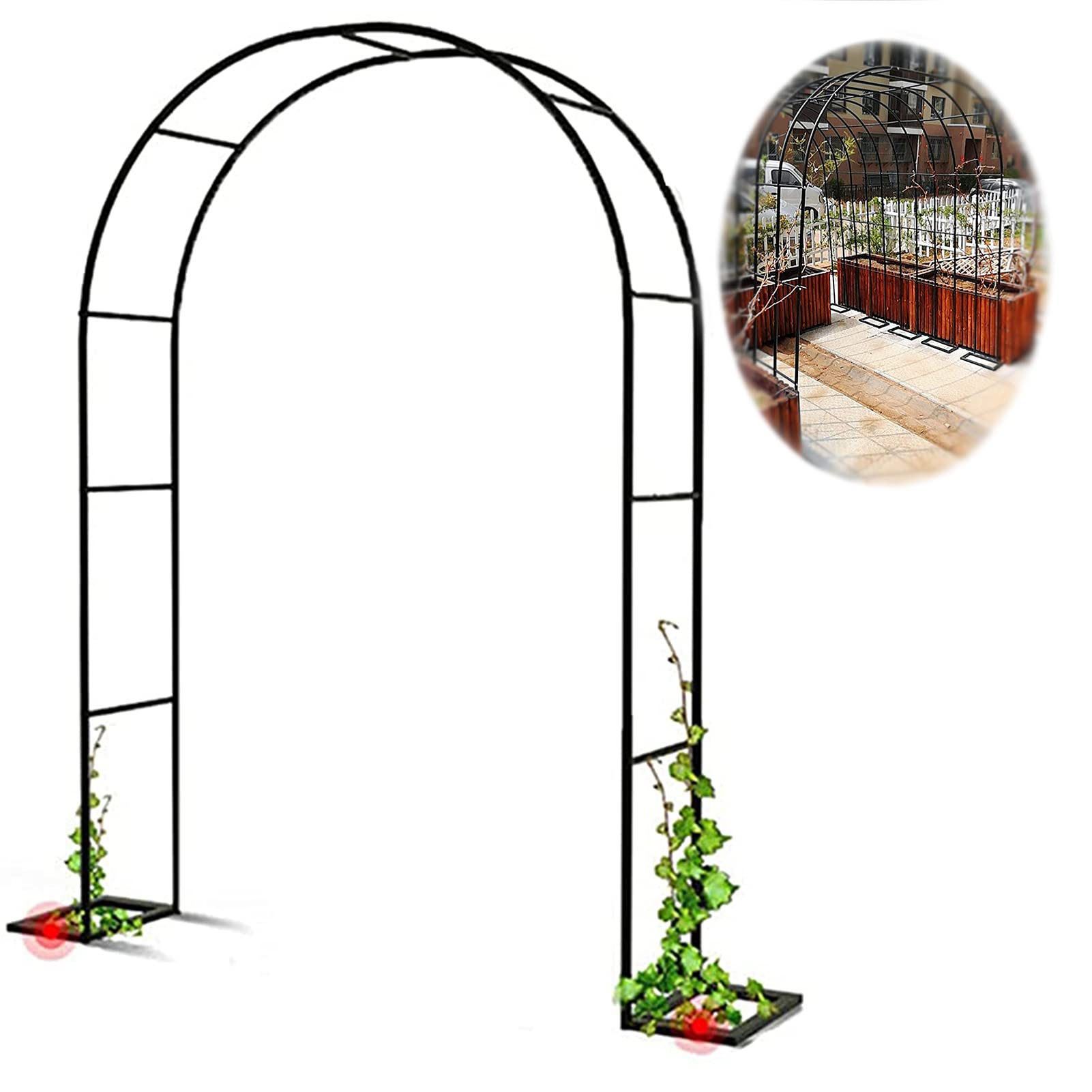 Arche de jardin résistante en métal pour éviter l'affaissement des plantes sous le vent