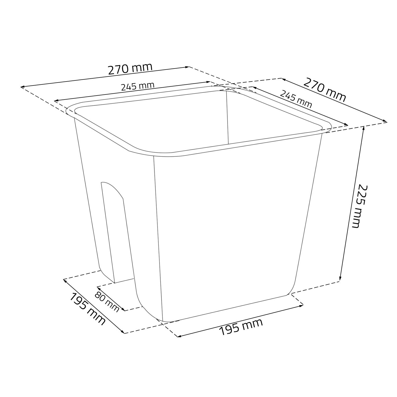 Vaso per ringhiera Plastiken Antracite polipropilene ( 28 cm) | Leroy
