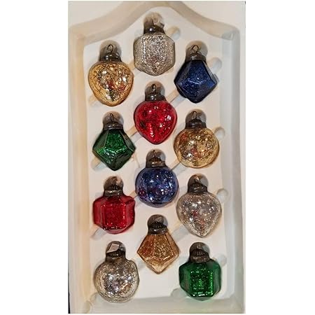 Ornaments Miniature Metallic Crackle Glass Gold Silver Red Christmas Tree Ornaments 8mm Home Garden