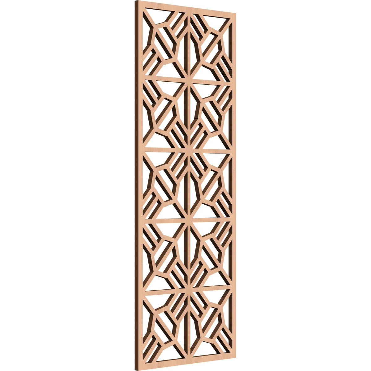 Auburn Decorative Pierced Fretwork Wood Wall Panels, 13 3/8"W x 34 3/8"H x 3/8"T, Alder