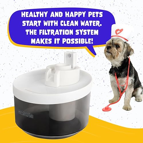 Miniatura 5 de Fuente de agua para perros y gatos a pilas - Silenciosa e inalámbrica con sensor de movimiento - Alfombrilla de silicona de regalo