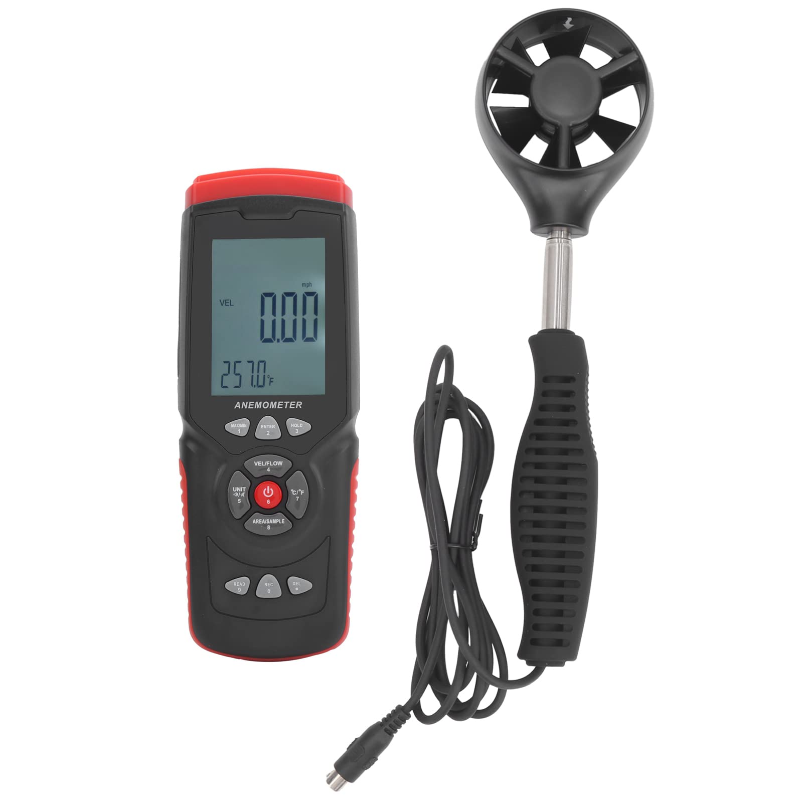 GT8913 Anemómetro Velocidad de viento digital Industrial Temperatura de humedad de humedad Probador para medición interior y exterior