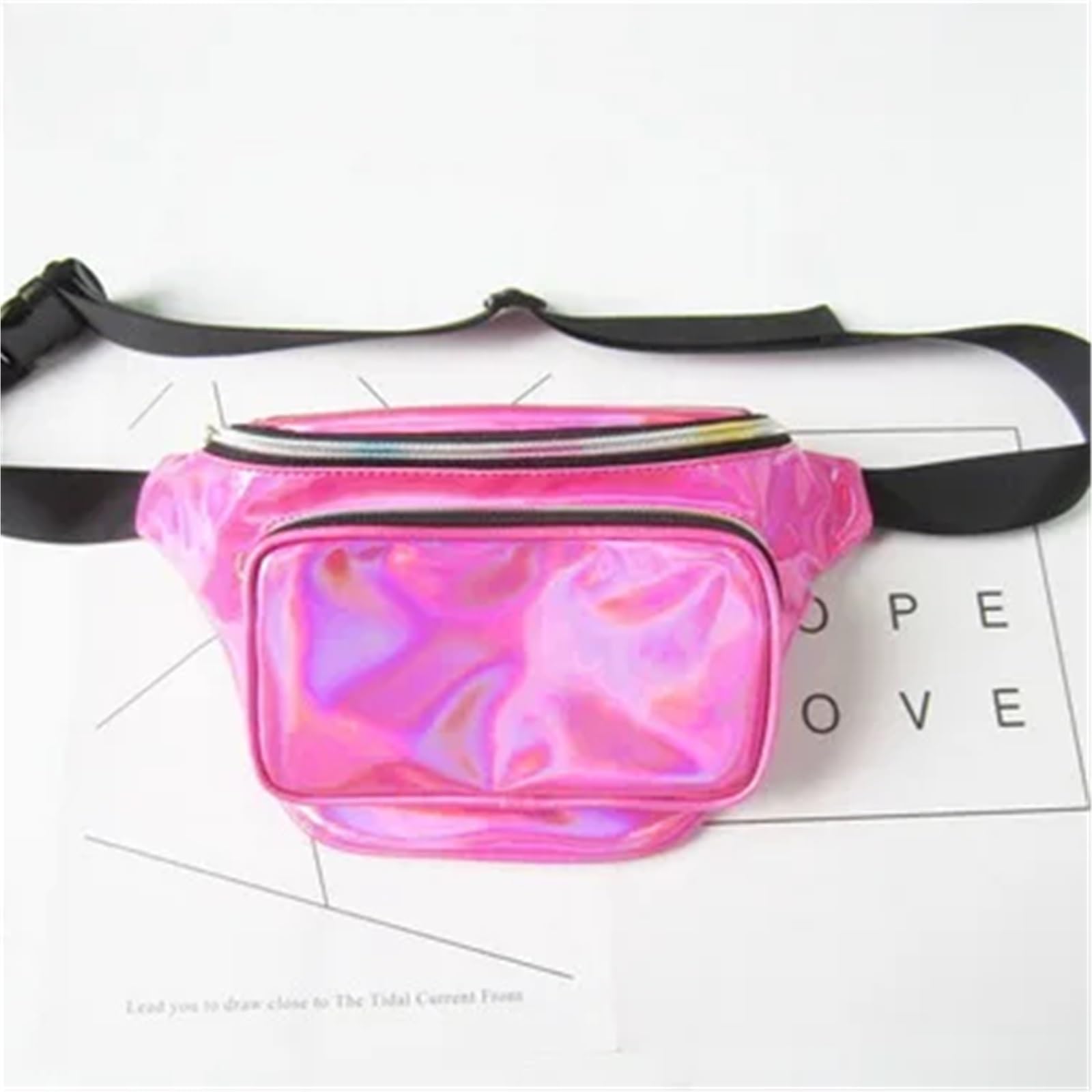 Bauchtasche Festival 20 Stück Oberschenkeltaschen Gürteltasche for Frauen PU-Laser-Hüfttasche holografische Beintasche Leder for Damengürtel(Gold)