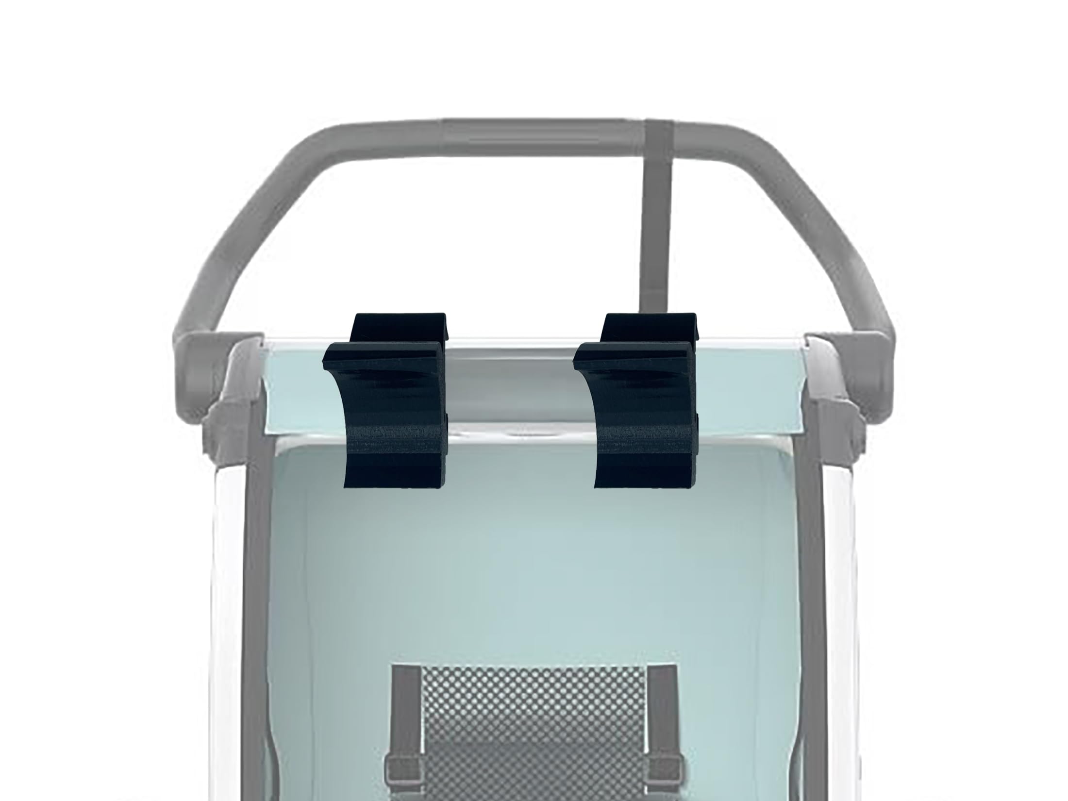 Bicycle Mount Compatible with Thule Chariot Trailer & Stroller, Bike Mount Hook, 2PCS Black