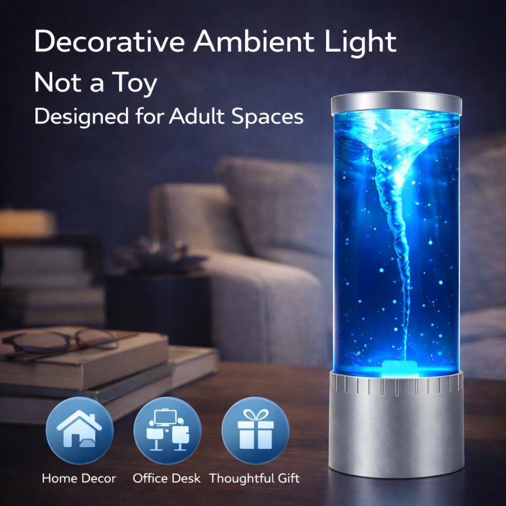Tornado Lamp & Night Light - Mesmerizing Motion & Soft Glow for Relaxation and Ambiance - Image 5