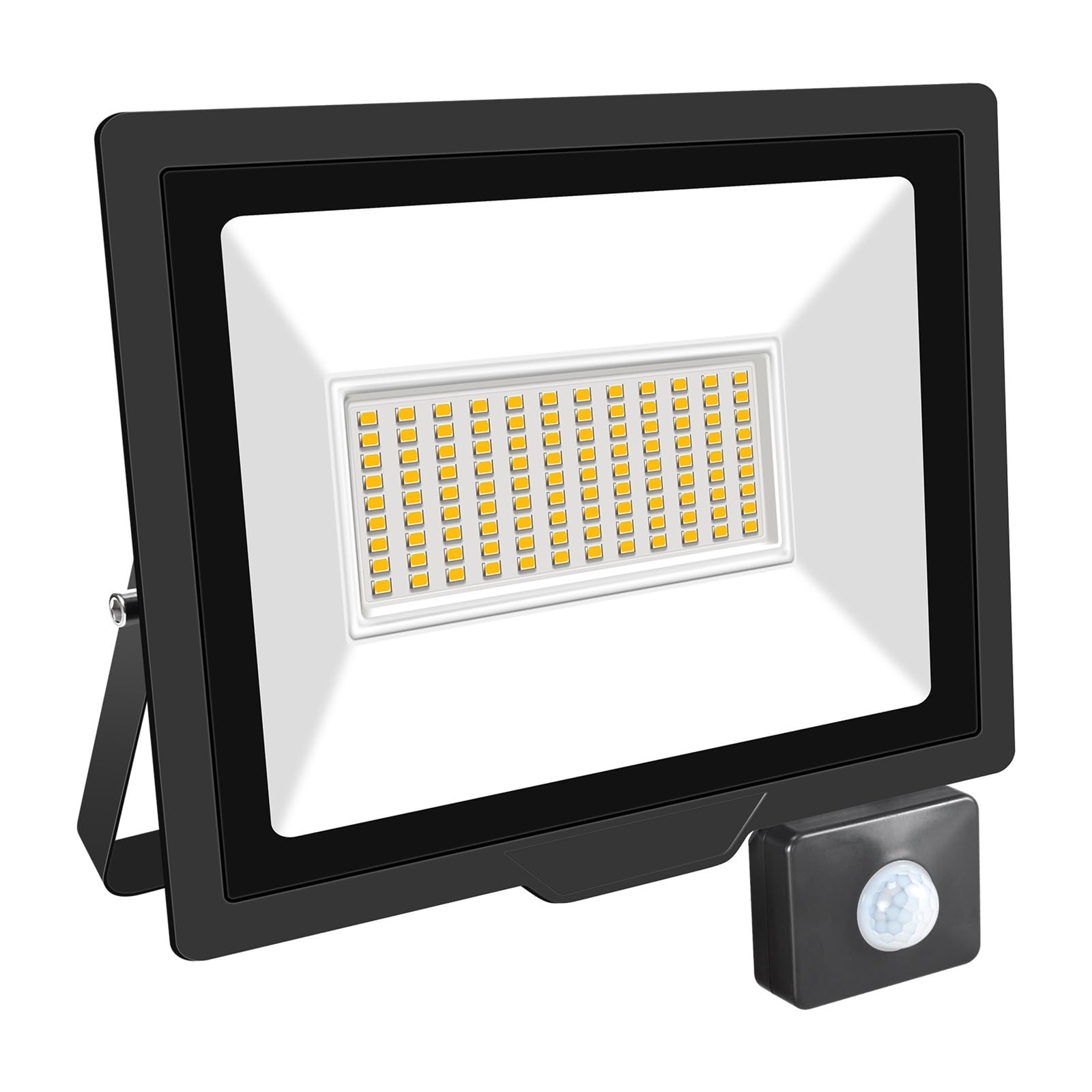 JOLIANE 10W 20W 30W 50W 75W 100W 150W 200W Induction Led Flood Light with Adjustable PIR Sensor Floodlight Outdoor(2700-3500K,200W)