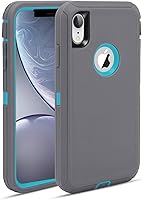 Vista 10 de MAXCURY Funda para iPhone XR, funda protectora de cuerpo completo resistente con absorción de golpes para iPhone 10R, parachoques de PC duro +