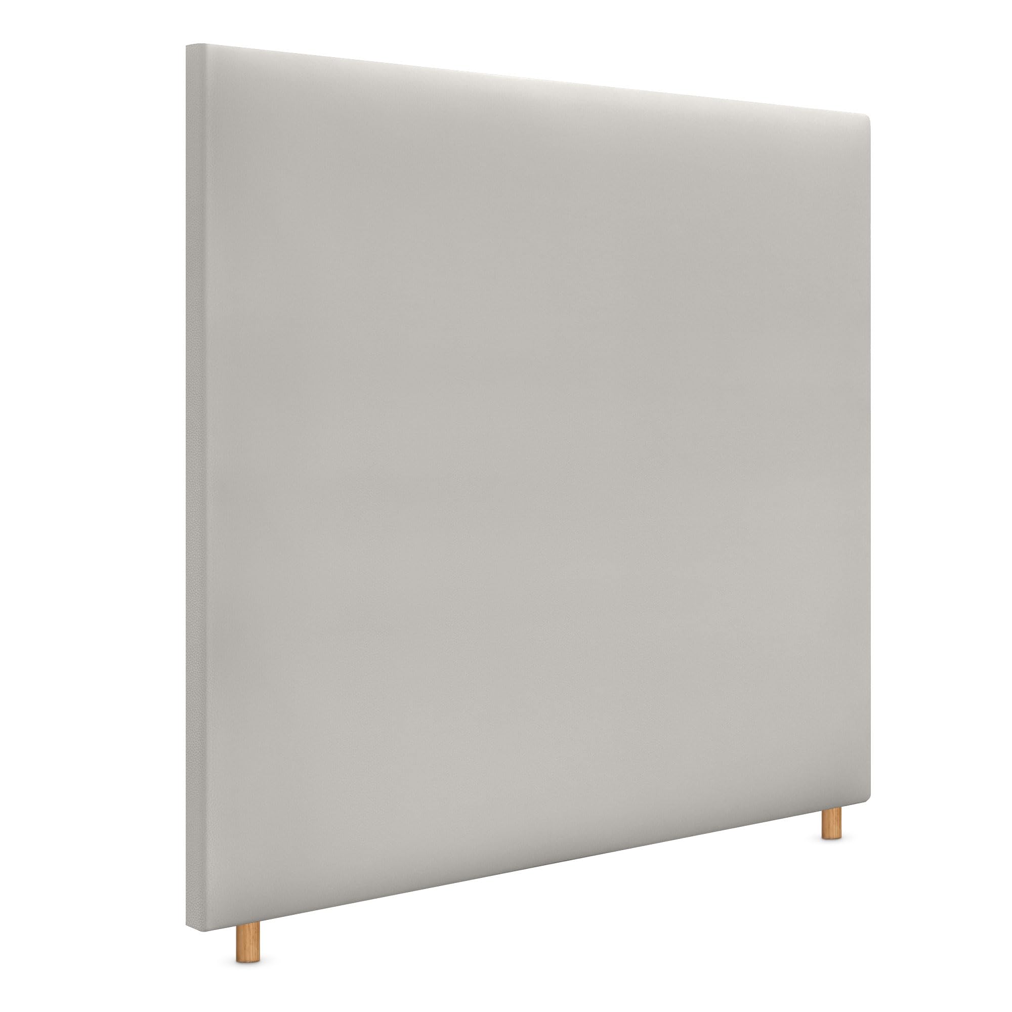 DHOME Testiera in Similpelle o Tessuto Aqualine Liscia Fino a Terra Testiere Testata Imbottita Letto (145x120cm (135/140), Similpelle Bianco Avorio)