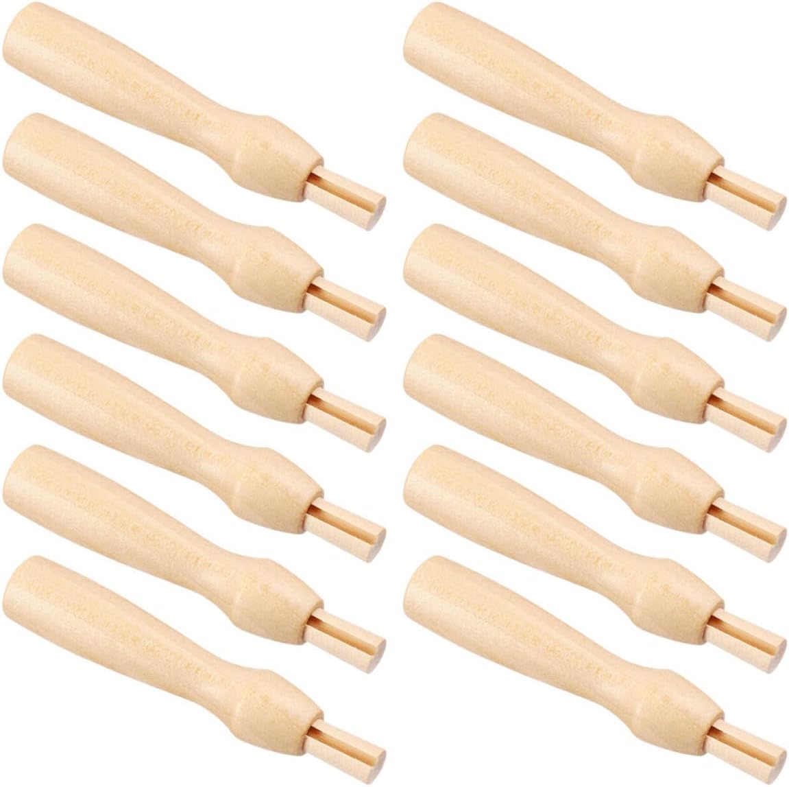 PRETYZOOM 12pcs Wooden Handles for Needle Felting Tools Multi-Function Wool Felting Needle Supplies Craft Kit for Beginners and Experts