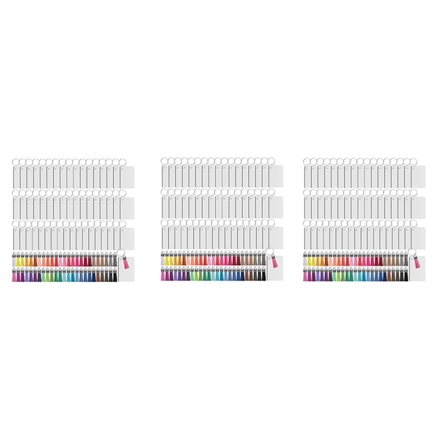 600 Pcs Sublimation Espaces Vides Rectangle Transfert Glands pour Loisirs Créatifs