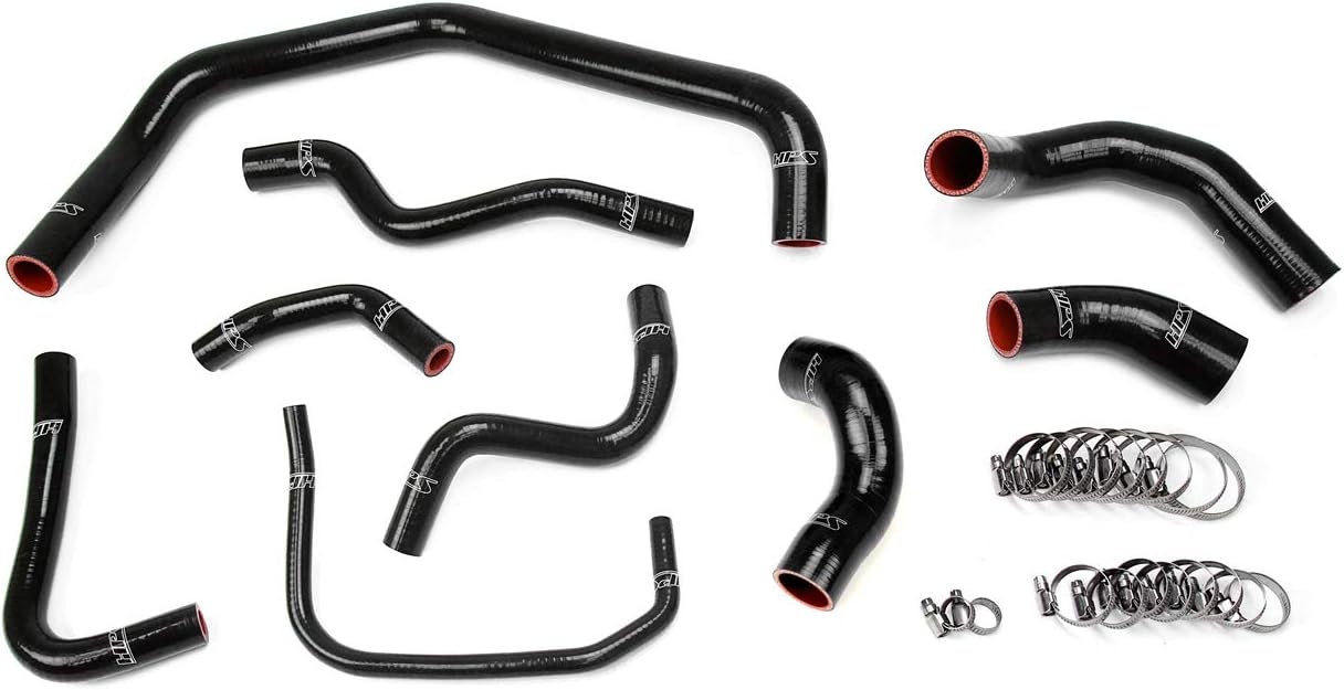 HPS 57-1728-BLK Black Silicone Radiator Hose Kit Coolant