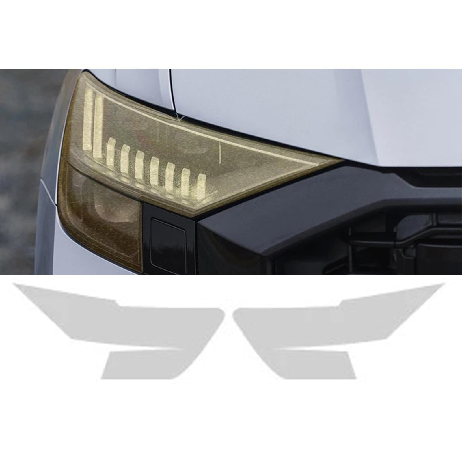 Film de protection pour phares de voiture Audi RSQ8 finition Gold luxe