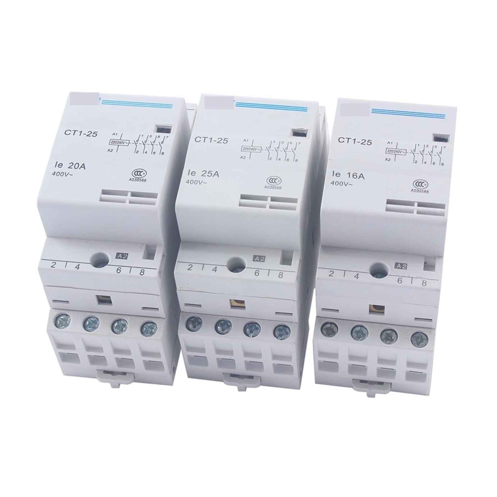 CT1-25 16A 20A 25A 4P 220V/230V 50/60HZ Din-schiene Haushalt AC Schütz 4NC /4NO 2NO2NC /3NO1NC Kontaktieren Modul(4NO,16A_220V)