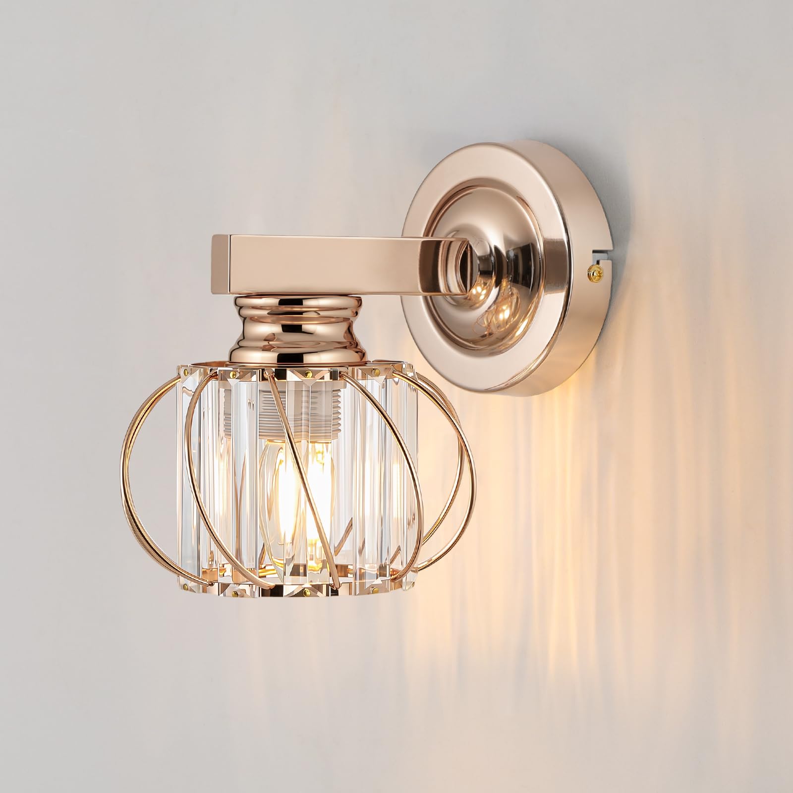MELAYR 4795597 Wall Lights E27 Base Gold Crystal Wall Lamp