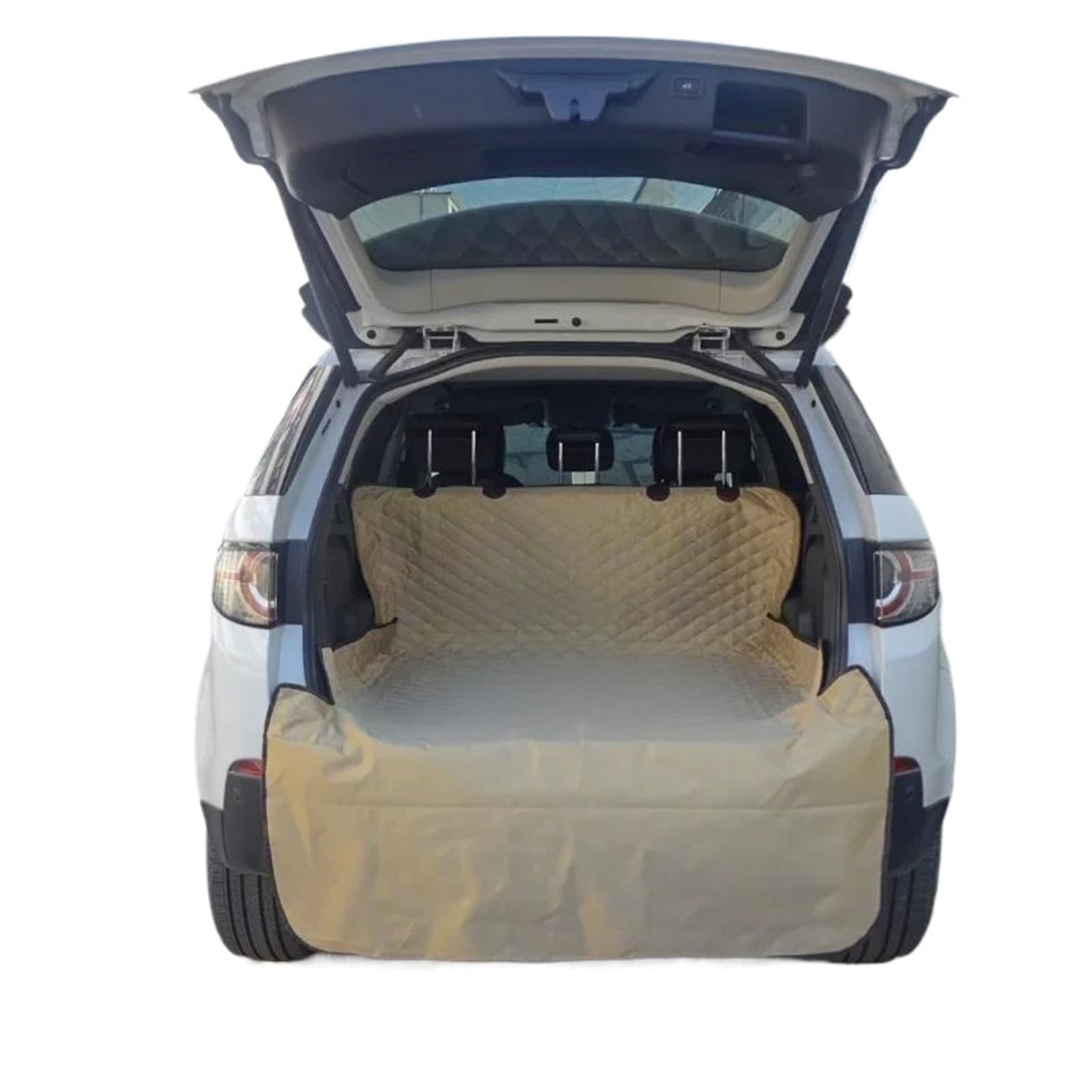 Protector Maletero Almohadilla Protección para Automóvil Alfombrilla Maletero Alfombrilla Funda Asiento Mascota Funda Impermeable Tela Oxford Funda Asiento Trasero Funda De Maletero(Khaki)