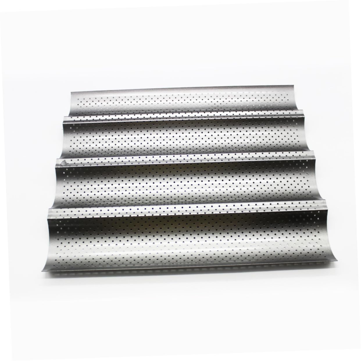 DECHOUS 4 Loaf French Bread Baking Non-stick Dishwasher Safe Easy to Use Clean and Maintain Silver