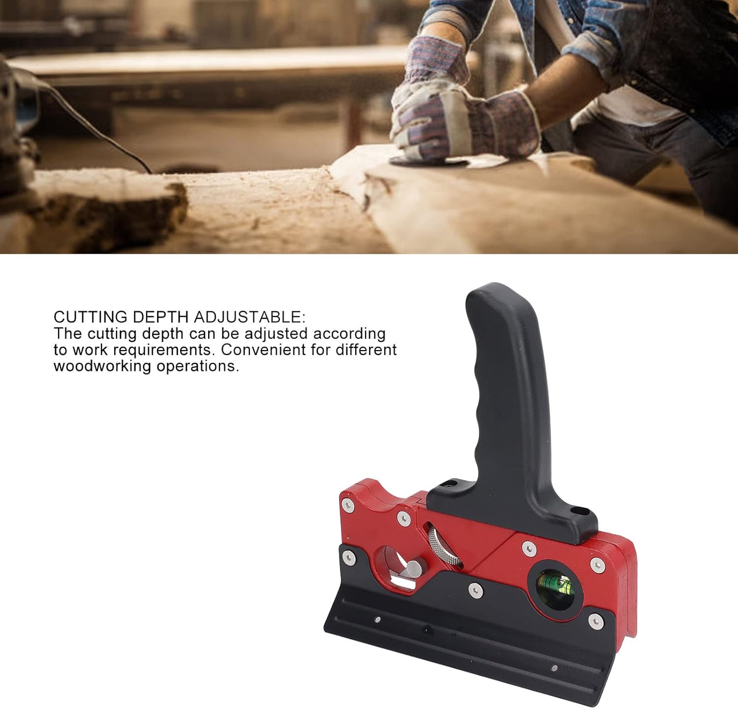 Chamfer Plane, Woodworking Edge Corner Flattening Tool, Chamfer Plane for Wood, Aluminum Alloy Woodworking Hand Planer for Quick Edge Planing Corner Trimming Red (Red)