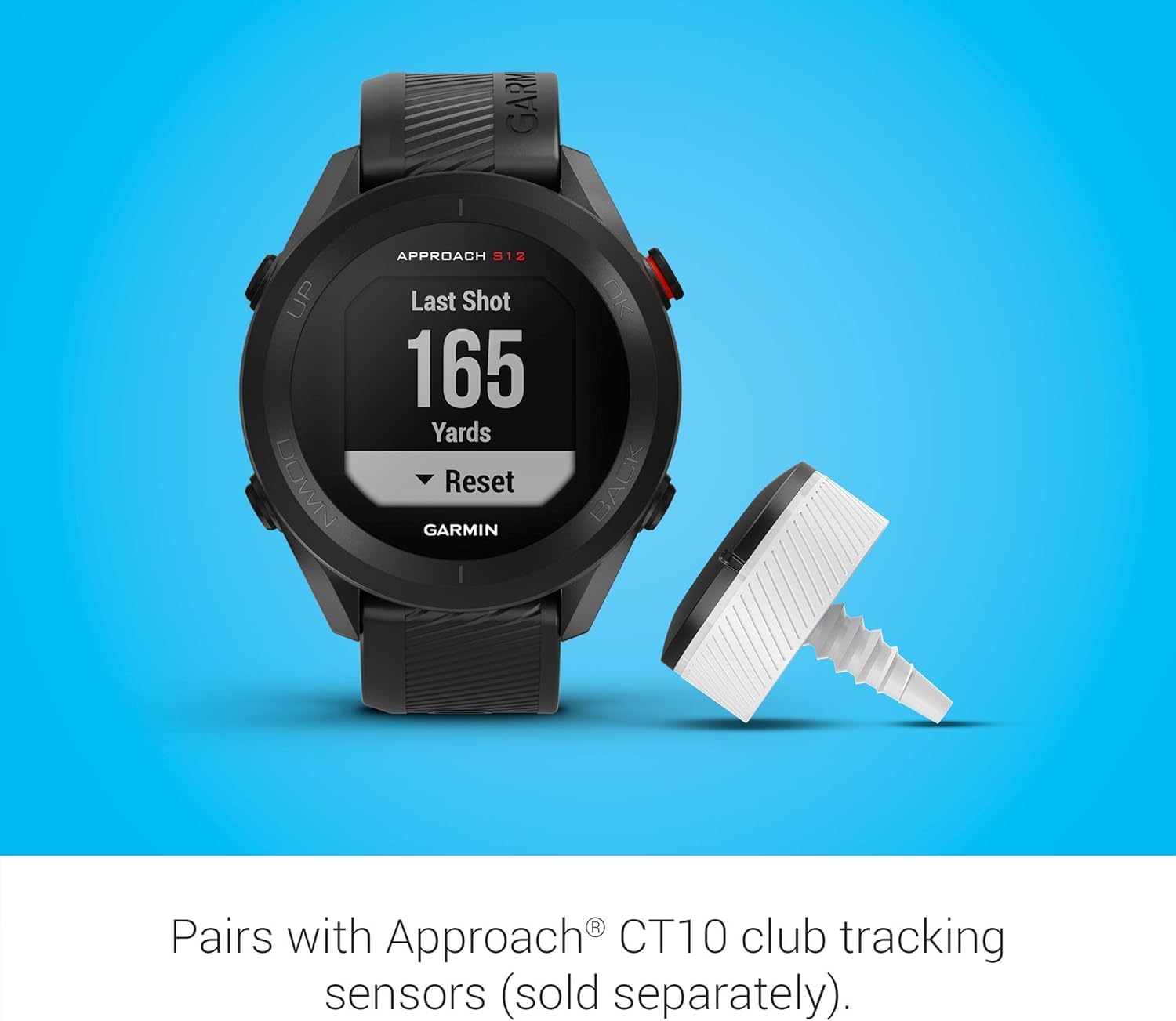 Garmin Approach S12, Easy-to-Use GPS Golf Watch, 42k+ Preloaded Courses, Black, 010-02472-00 (Renewed)