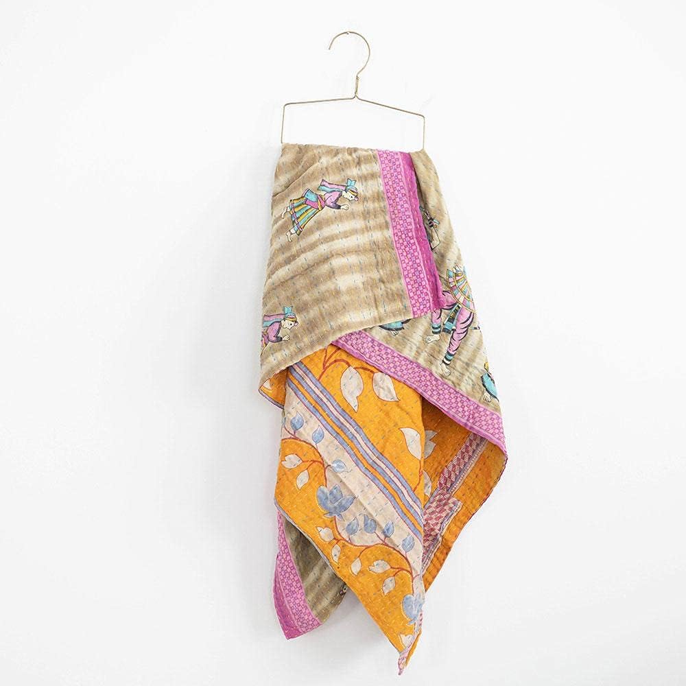 Royal Craft Kantha Baby Blanket - 50X60, Multi Color, Baby Size 50X60 (127X152 CM), RCKQB0103