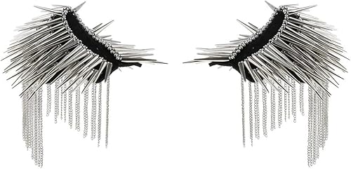 Miniatura 4 de predolo Punk Goth Rivet Stud Epaulet - Tabla de hombro color plateado