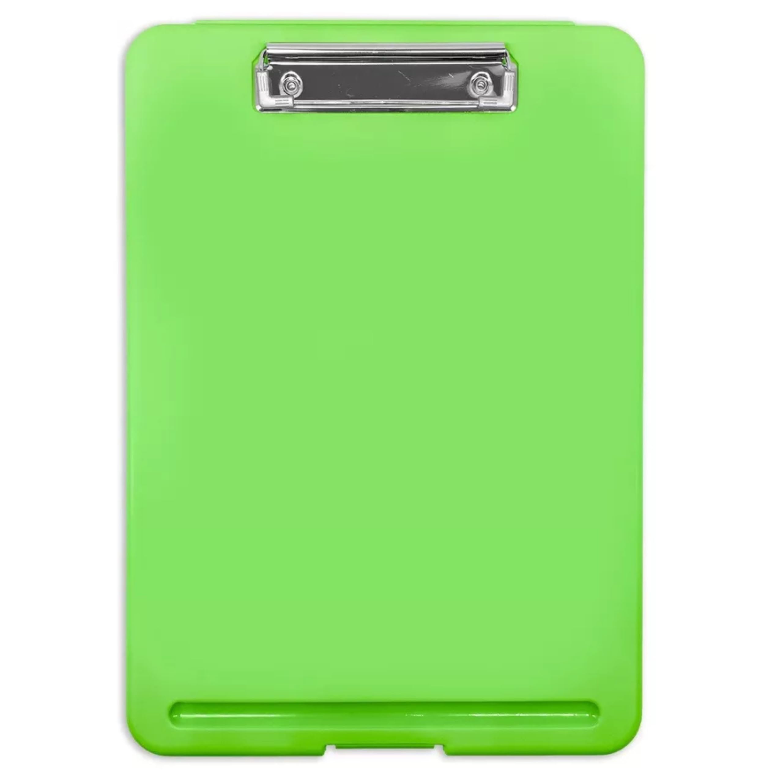 A4 Clipboard Box File with Storage Plastic Folder Document Filling Case Office - Green