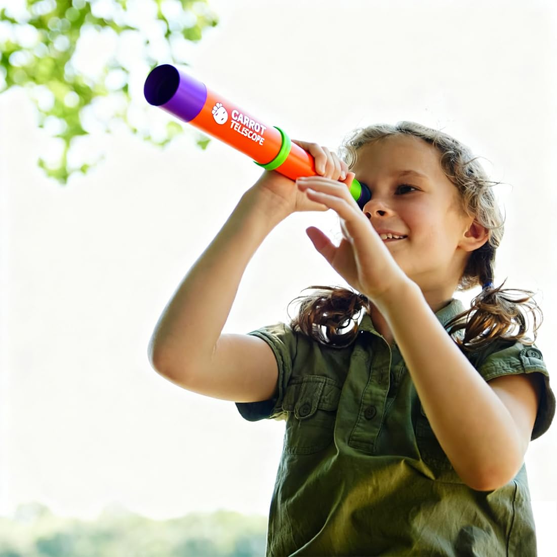 Cannocchiale per bambini, ingrandimento 8x, materiale plastico, regalo perfetto per l’osservazione degli uccelli, cannocchiale bambini, telescopio bambini