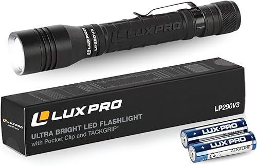 LUXPRO LP290V3 Linterna LED  Brillante 300 lúmenes con 3 modos de luz  Aluminio de grado aeronáutico con protección impermeable IPX4 y agarre