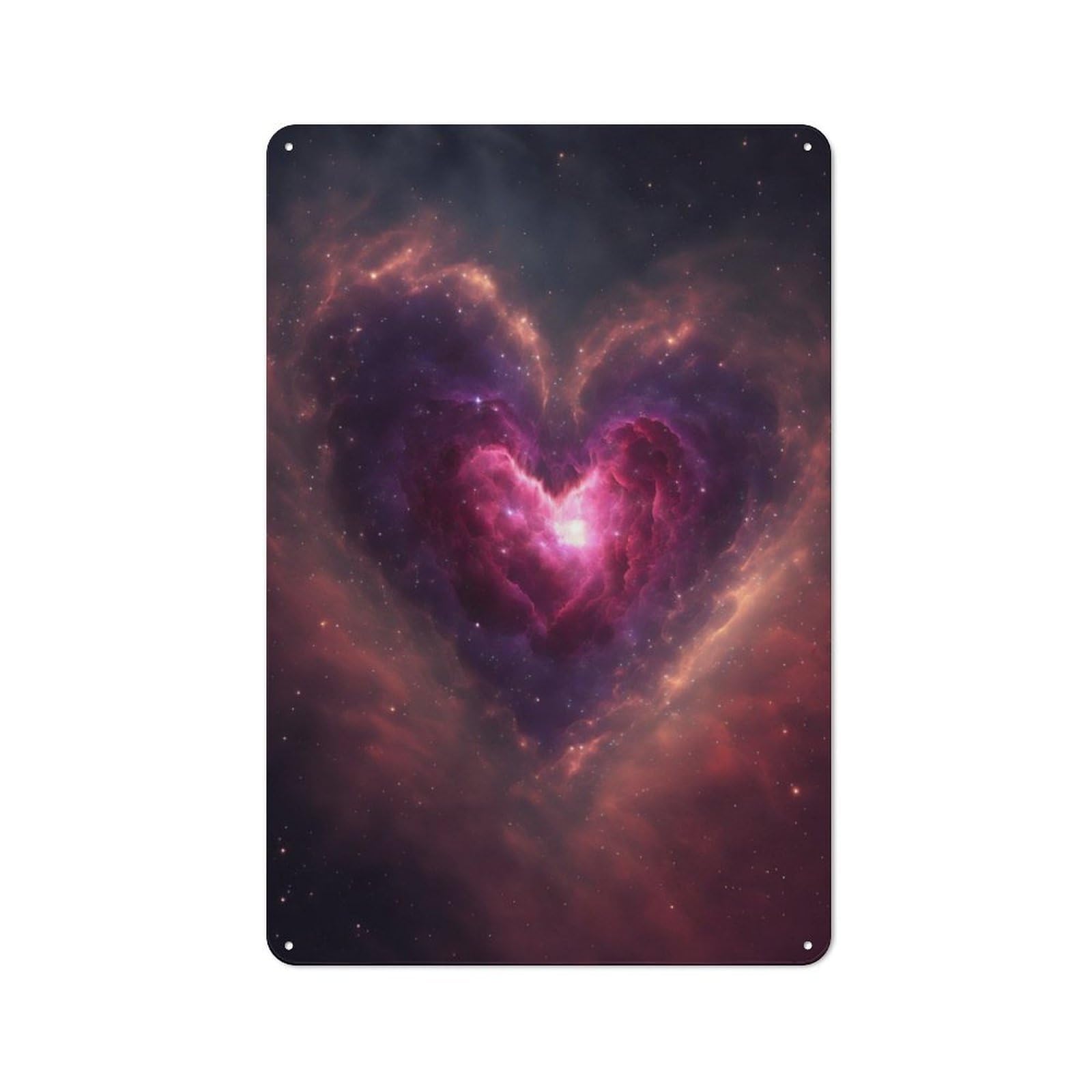 Junmoney Valentine Nebula Modern Vintage Office Metal Sign 30X20cm, Creative Space Decor For Home Office, Reading Corner Or Bedroom