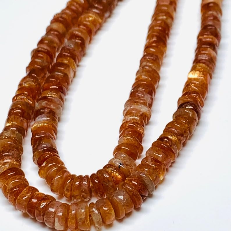 Perles en pierre de soleil naturelle 5mm pour créer vos propres colliers d'été