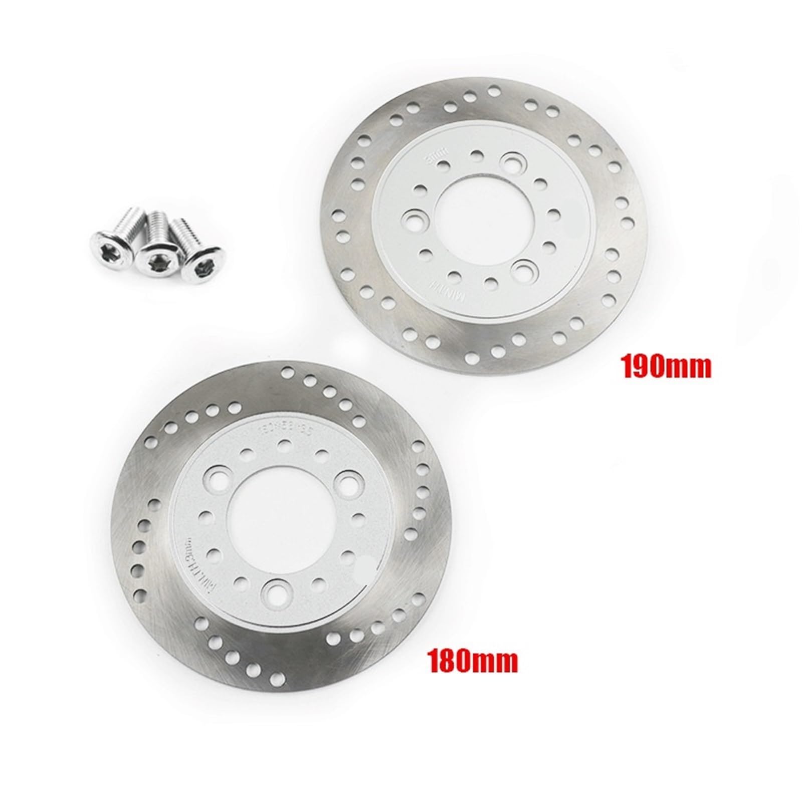 disques de frein à disque flottant Disque de frein universel en acier inoxydable de 180 mm et 190 mm, pour la plupart des motos, scooters et vélos de montagne.(Silver180mm)