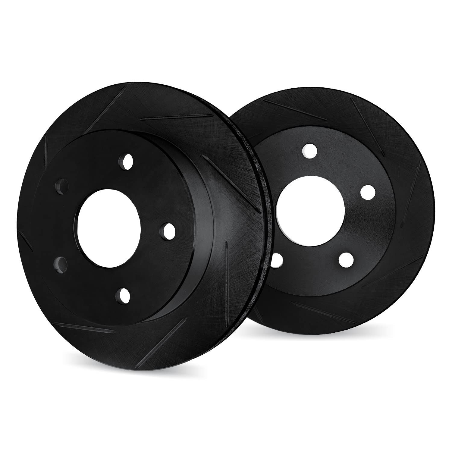 Dynamic Friction Company Front Brake Rotors Fits 2016-2020 Nissan NP300 | Slotted Black Disc Brake Rotors