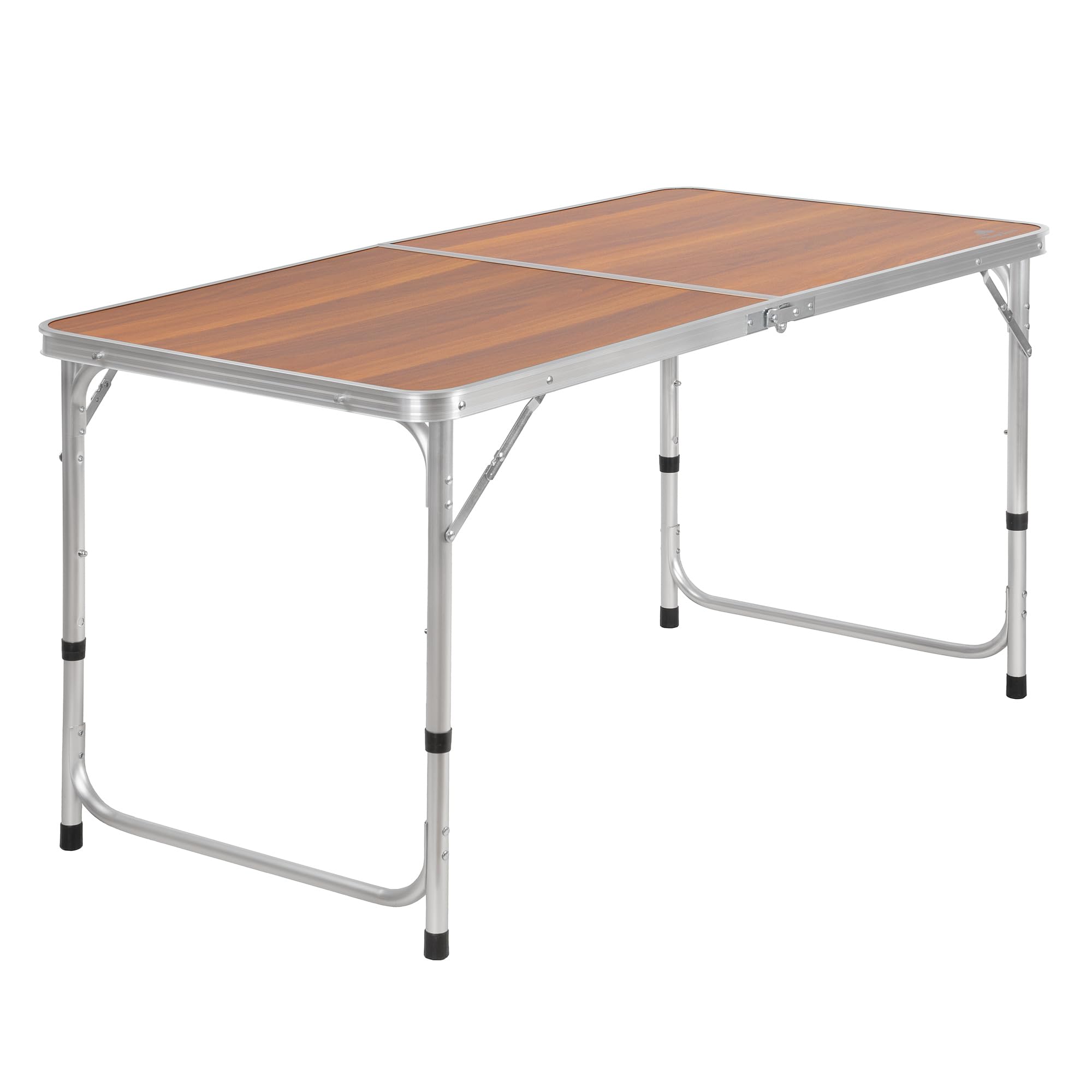 CampFeuerAluminium Folding Table for 6 People | 120 x 60 cm | Height-Adjustable | Outdoor Table