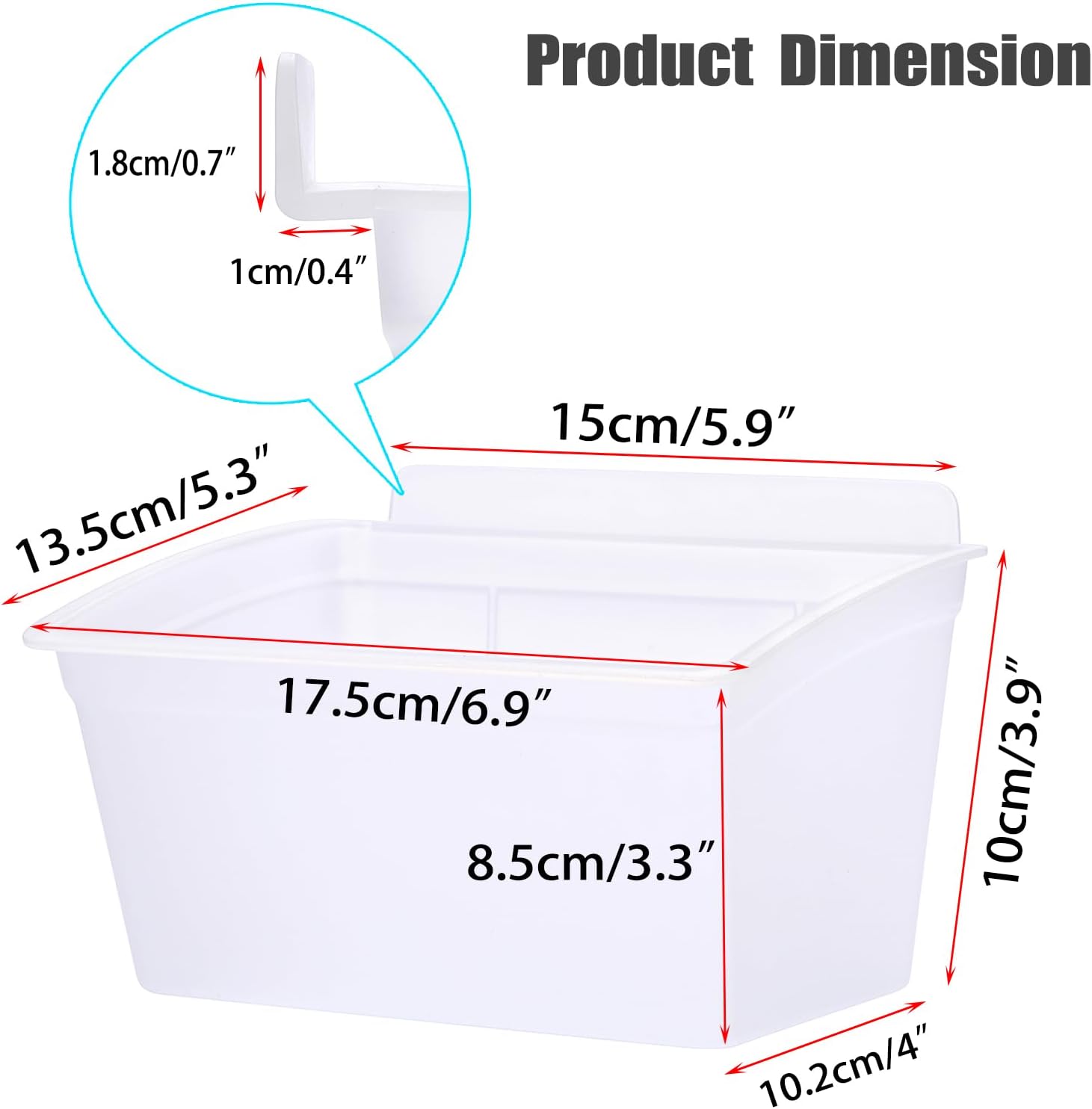 Sumnacon Slatwall Bins 15 Pcs Slatwall Organizer for Garage Plastic Slatwall Storage Bins for Storing Garage Accessories Multiple Stackable Slatwall Tool Organizer for Workshops,Transparent