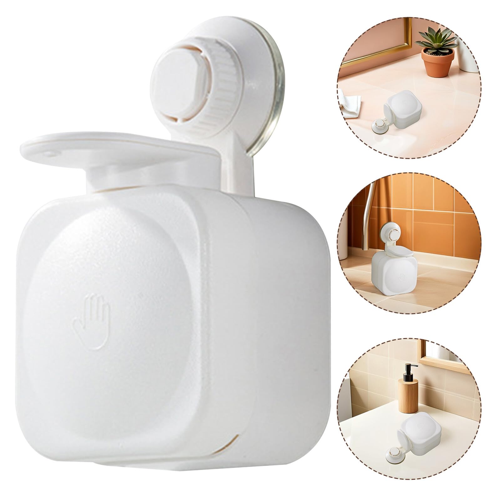 Yardenfun Dispensador Jabón Baño con Ventosa para Champú y Gel Ducha Capacidad Diseño sin Taladro Fácil Presión Montaje Pared para Superficies