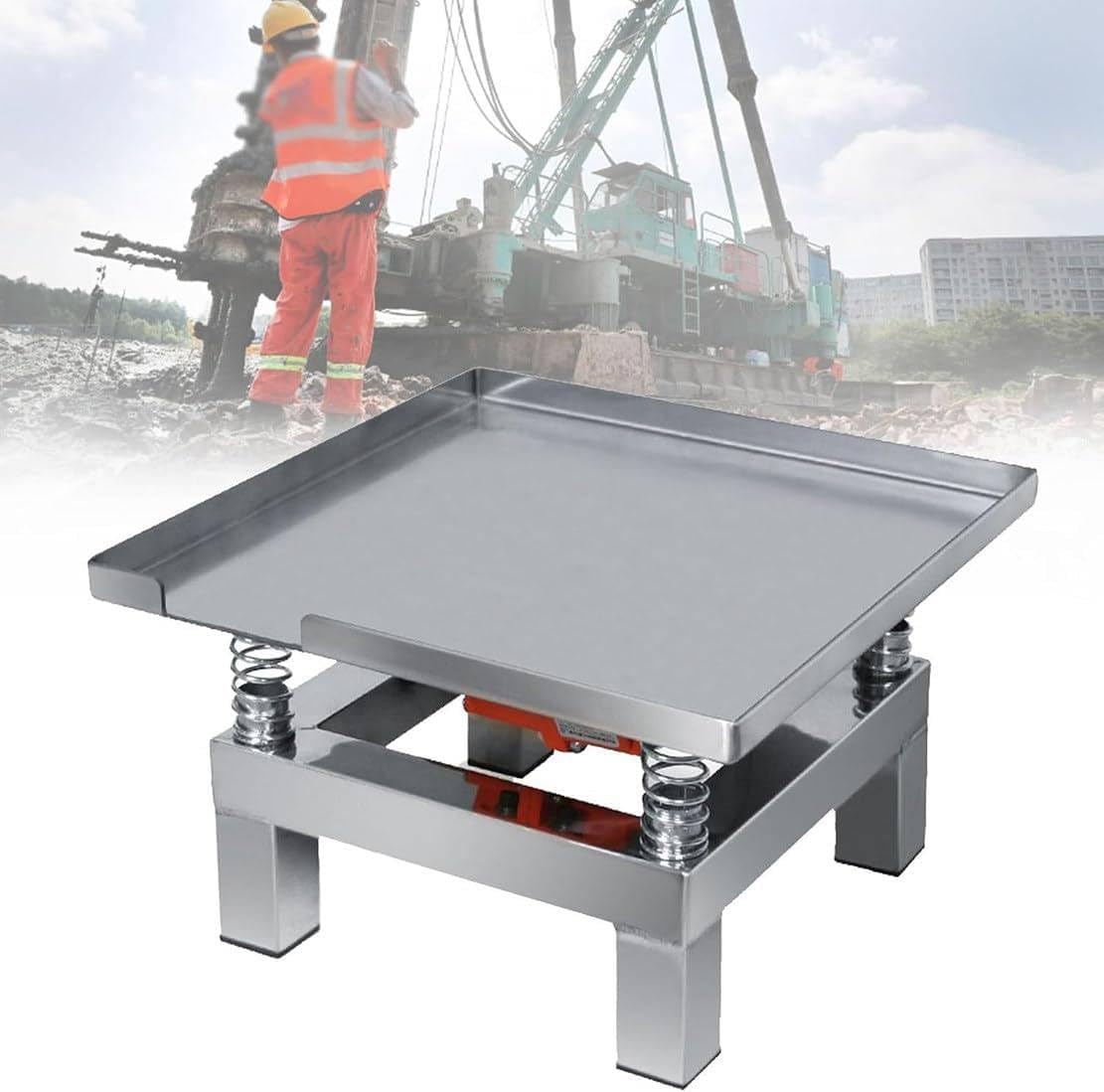 Tavolo vibrante in calcestruzzo per una compattazione efficiente del materiale, ideale per costruzioni su piccola scala e progetti fai da te