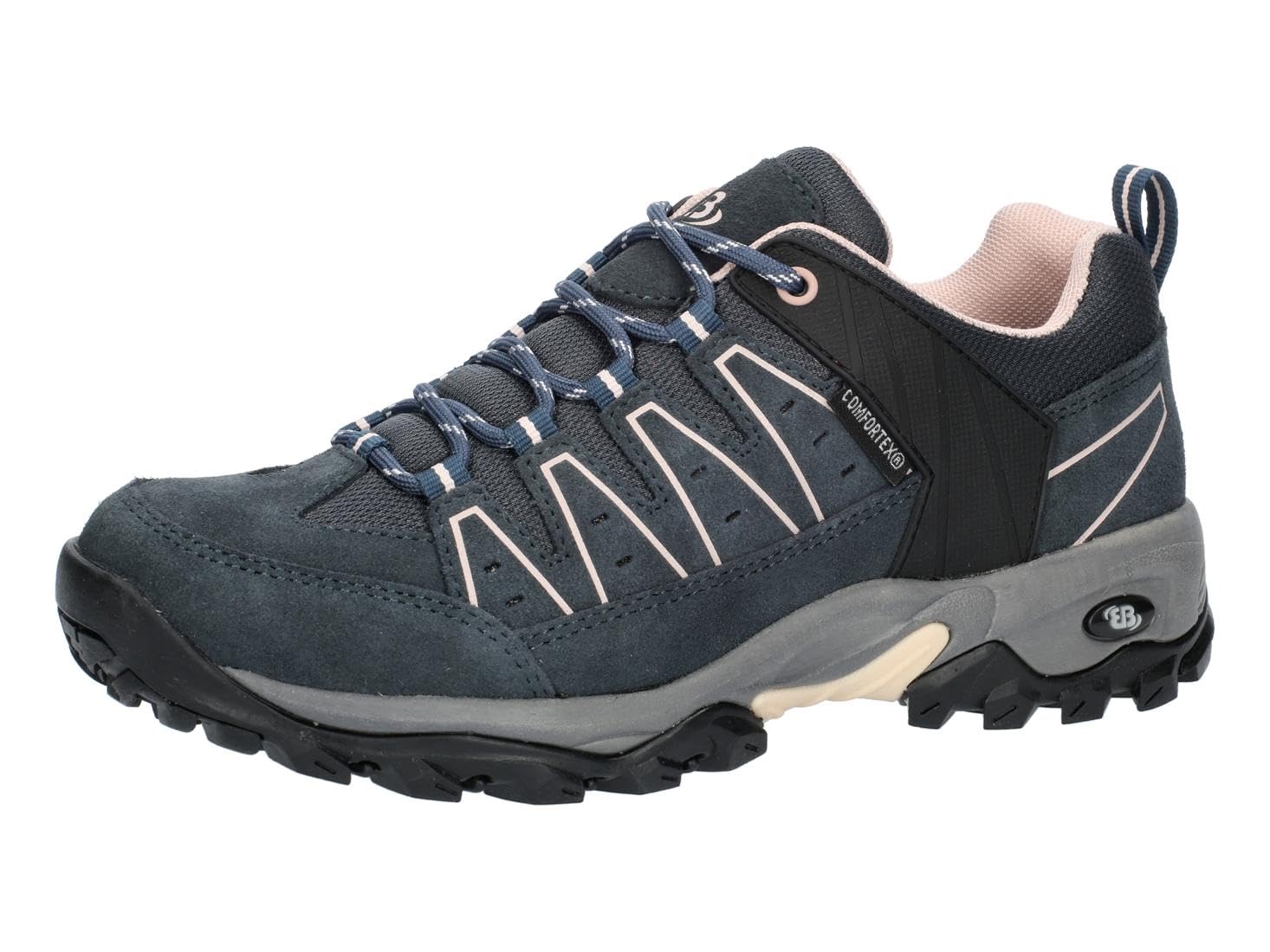 Brütting Unisex Mount Pinos Low Trekking Shoes, Navy/Pink, 38 EU