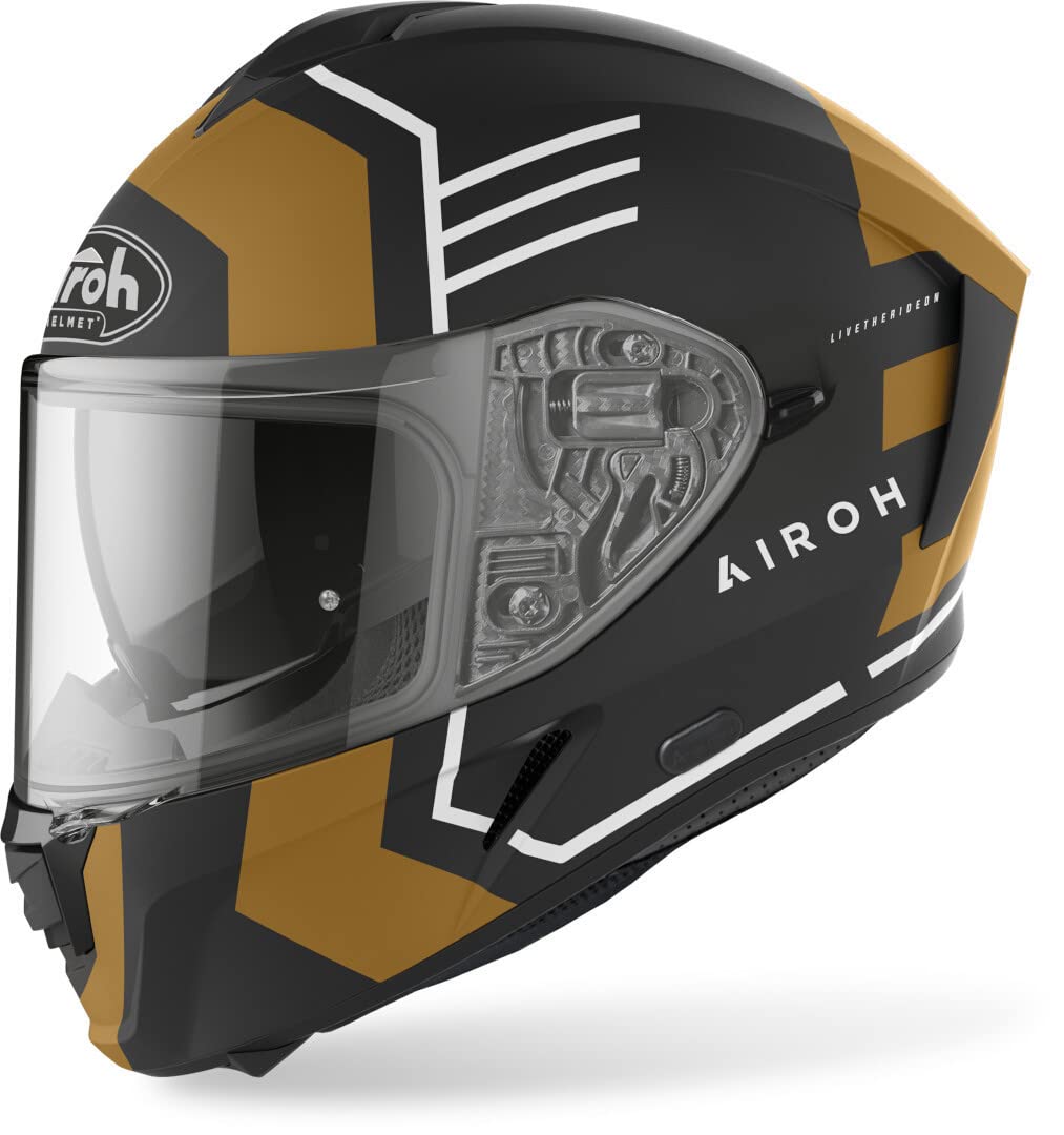 Motorcycle Helmet Spark Thrill Gold Matt M