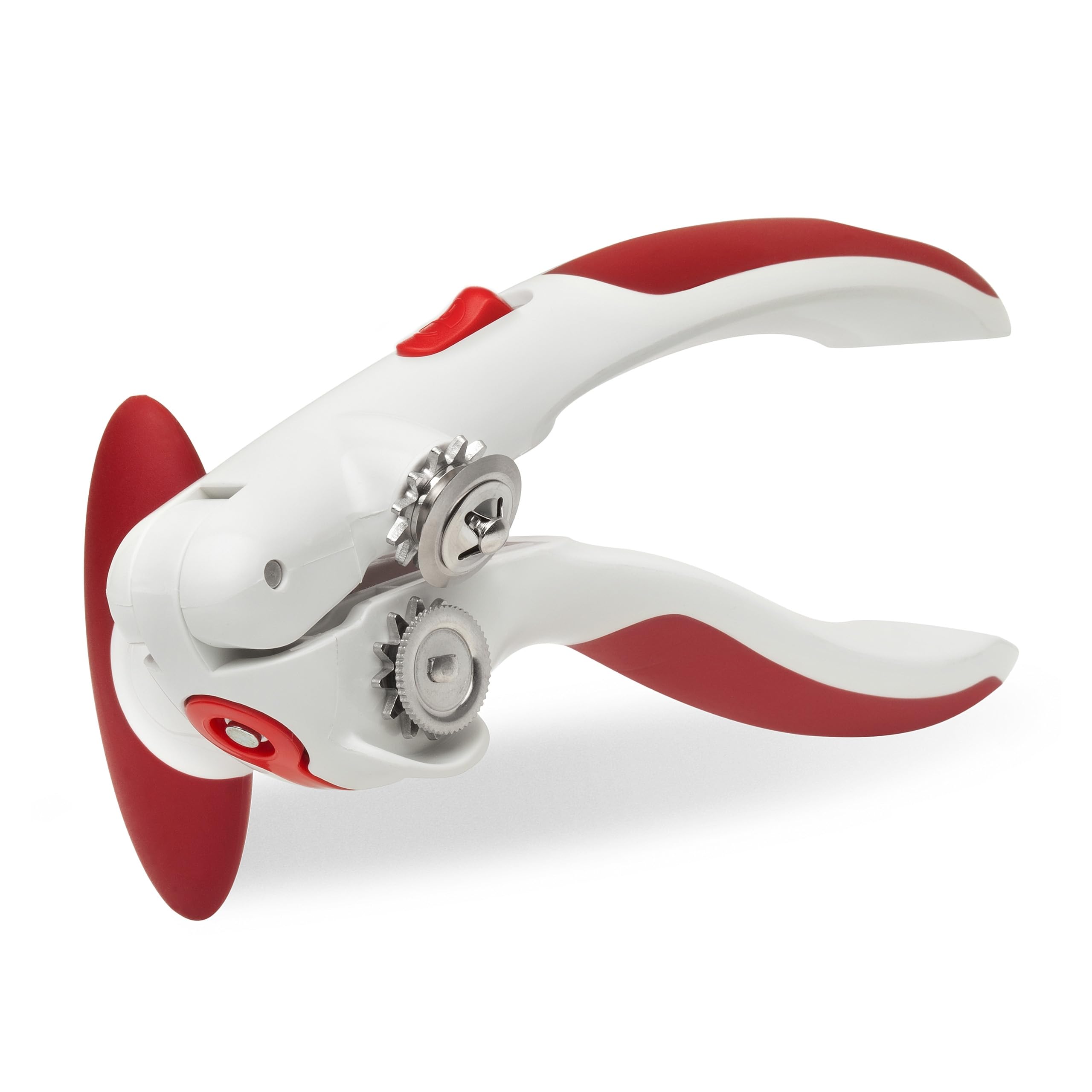 Zyliss Lock N' Lift Manual Can Opener With Lid Lifter Magnet, Red