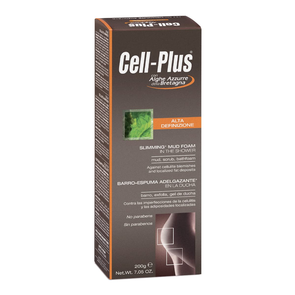 CELL PLUS Fango Schiuma Snellente, Crema Schiumosa Per Combattere Gli Inestetismi Della Cellulite e Le Adiposità Localizzate, 200 ml
