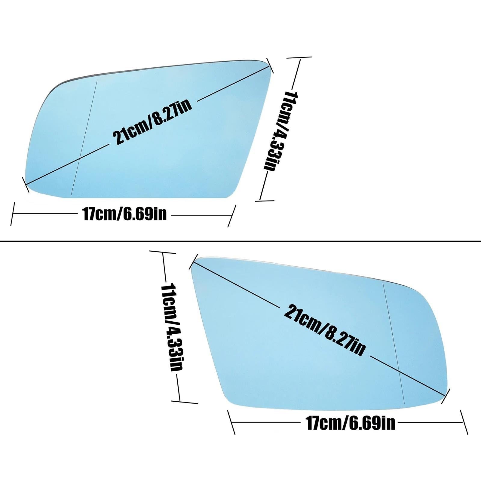 Espejo Retrovisor Para Coche, Cristal Para Serie 5 6 E60 E61 E63 E64 2003-2010, Lente De Visión Trasera, Espejos Retrovisores Laterales Cristal de retrovisor lateral(Izquierda y derecha)